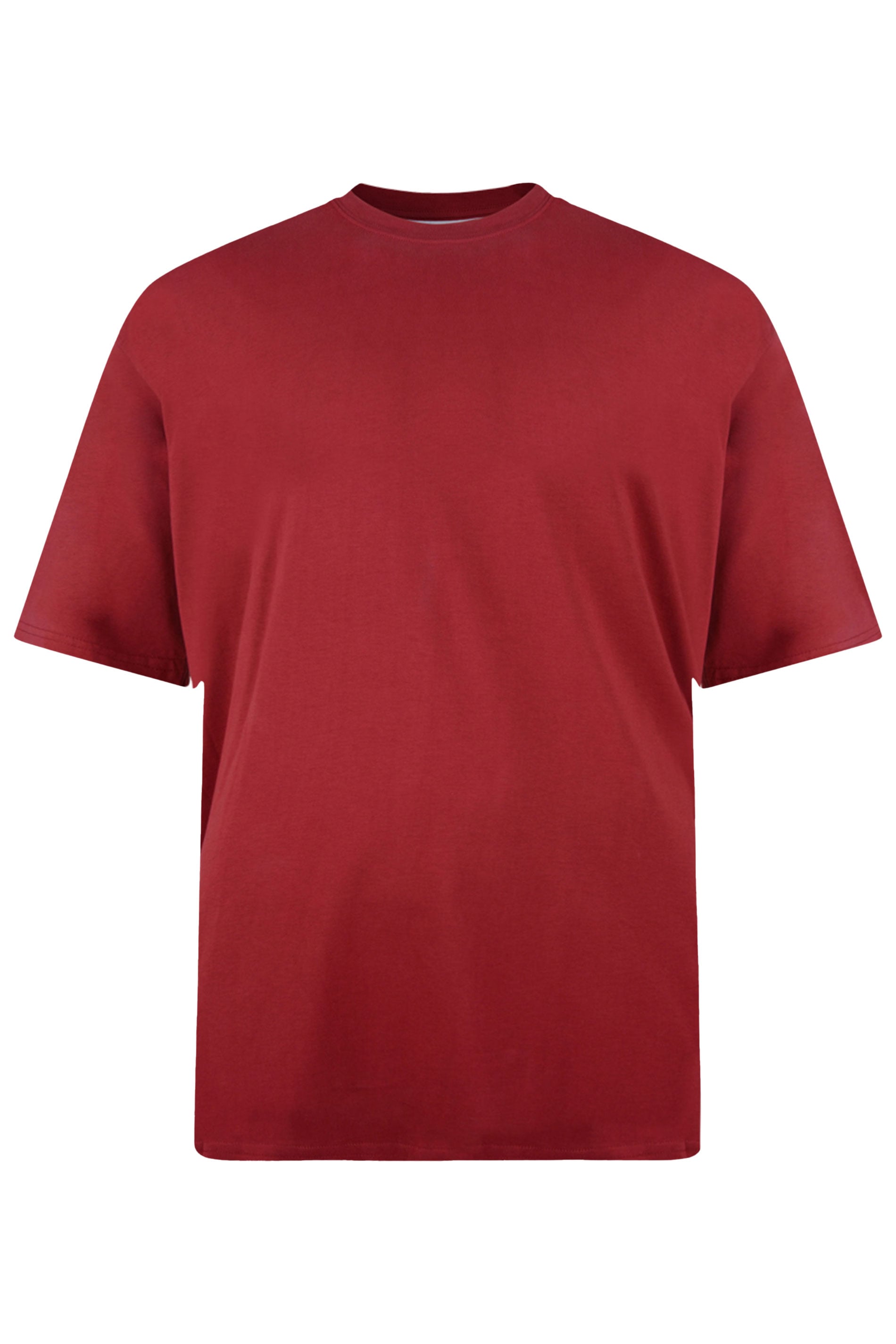 KAM Big & Tall Red Plain T-Shirt | BadRhino 1