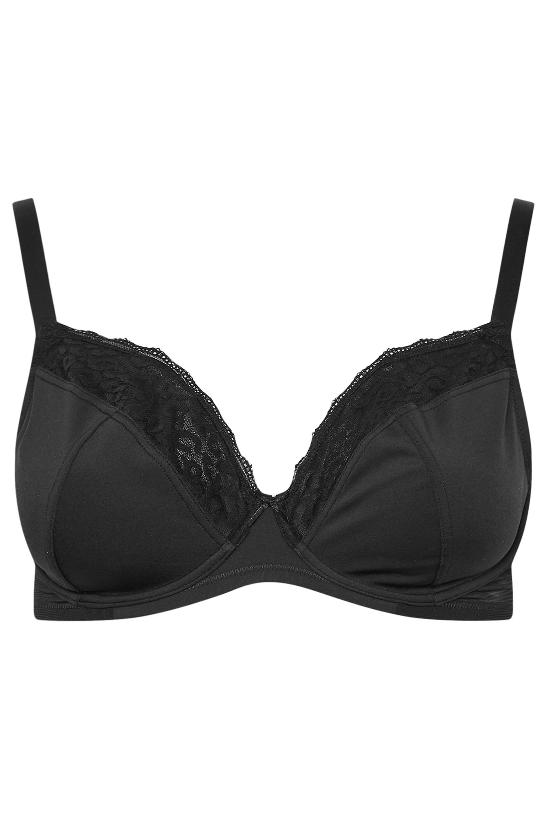 YOURSET 3 PACK Plus Size Black & Pink Animal Mesh Underwired Bras | Yours Clothing 14