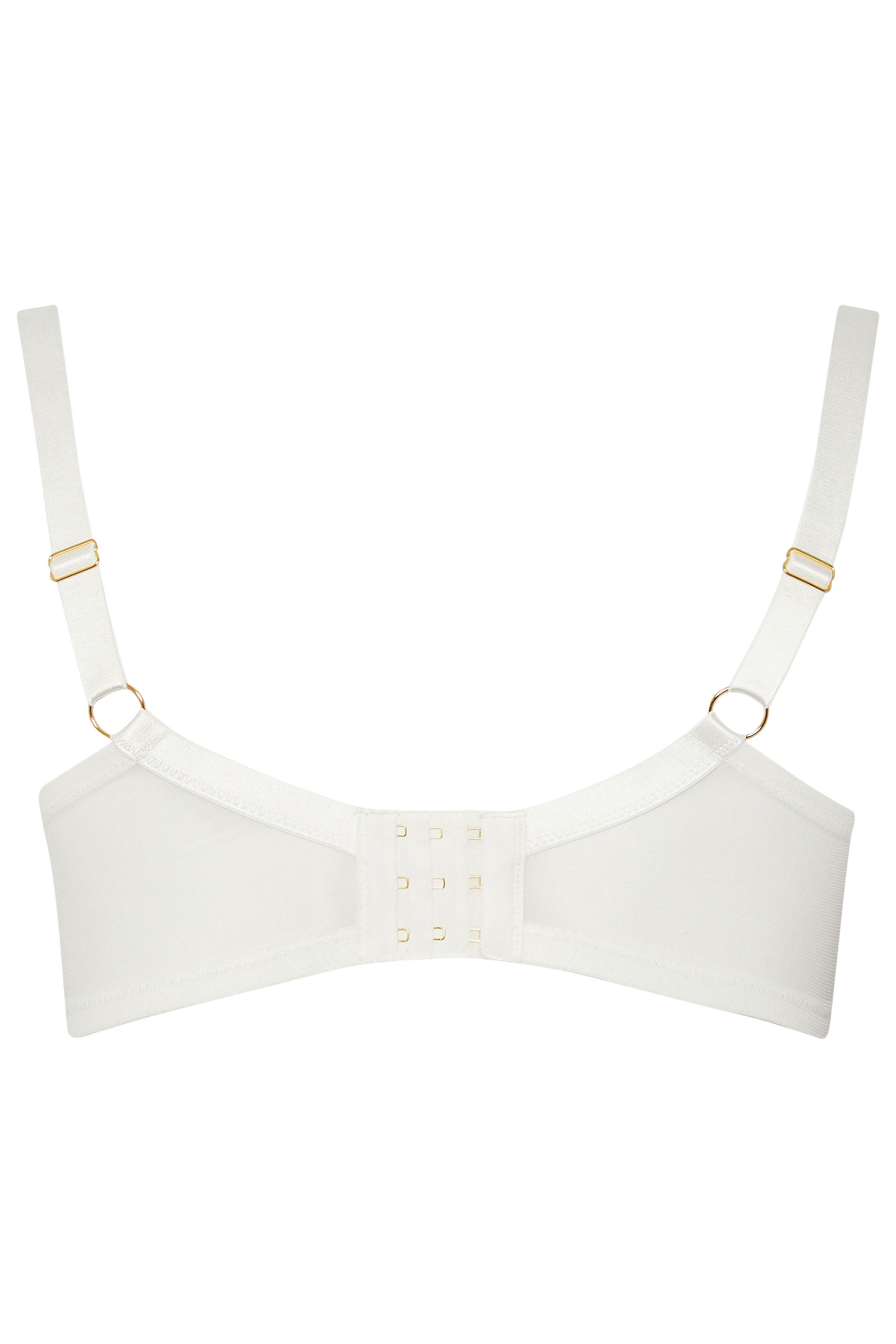 PLAYFUL PROMISES White Ramona Illusion Strap Underwired Bra | Yours Clothing 9