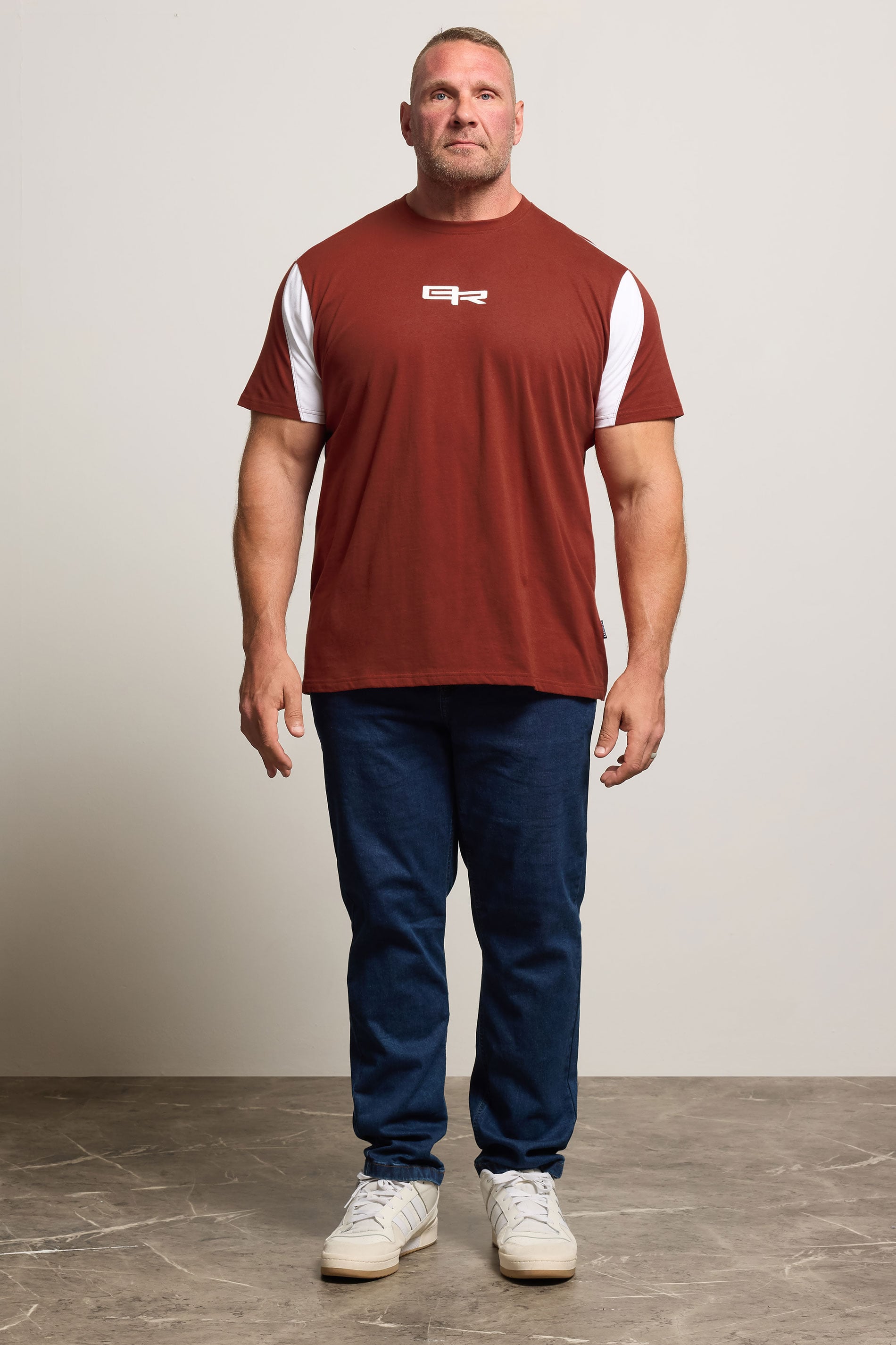 BadRhino Big & Tall Burnt Red Logo Cut & Sew T-Shirt | BadRhino 2