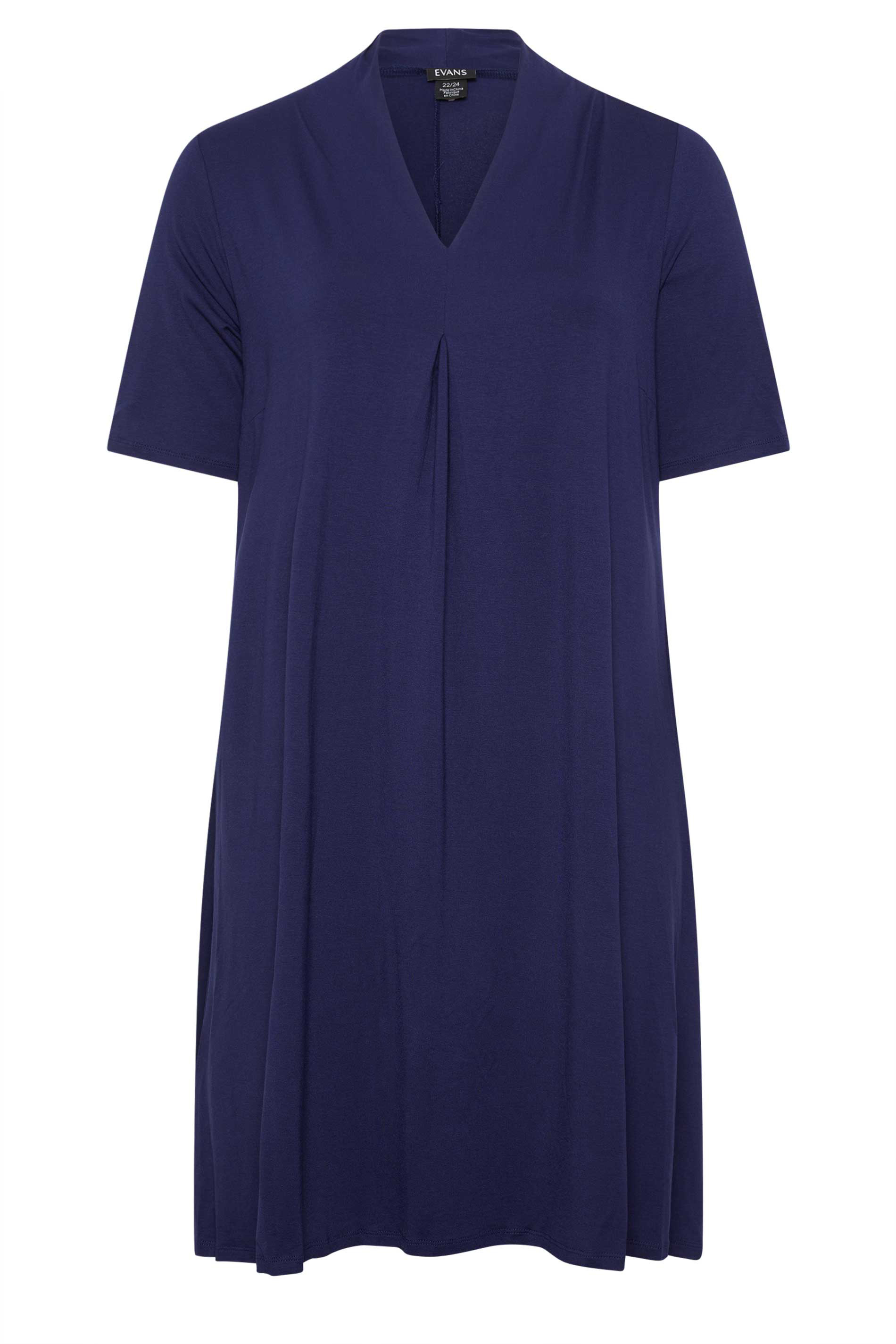 Evans Blue V-Neck Dress 1