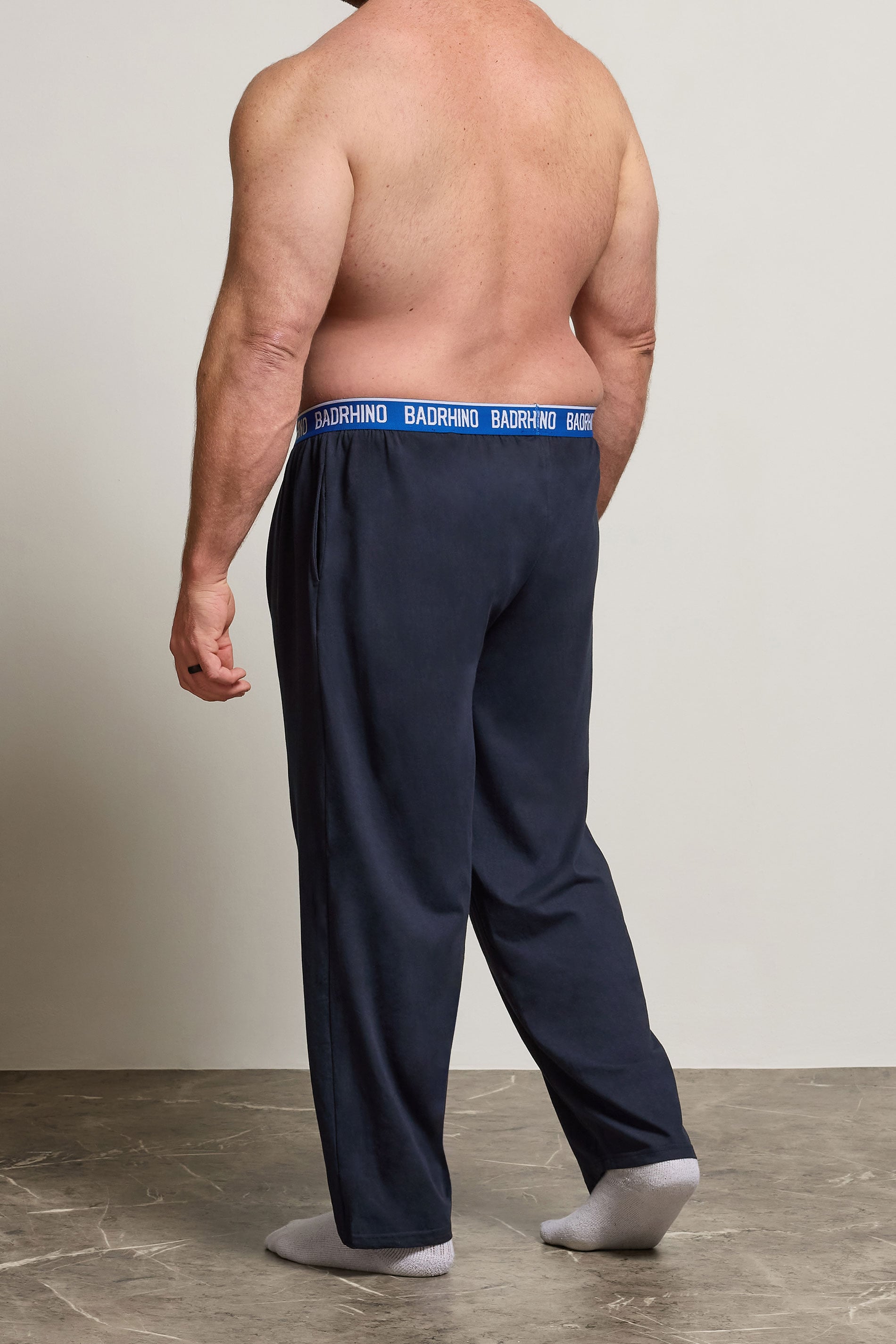 BadRhino Big & Tall Navy Blue Lounge Trousers | BadRhino 2
