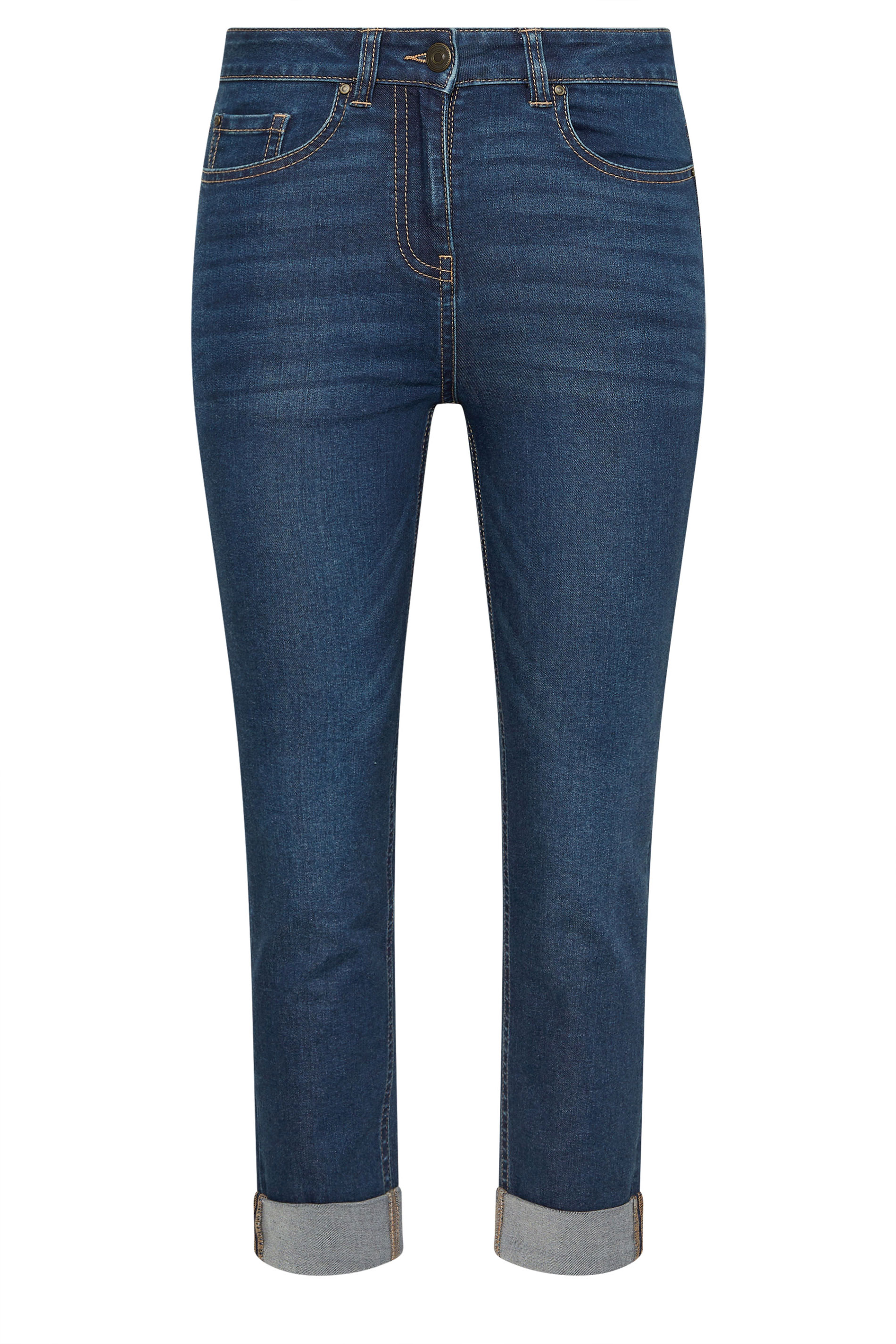 M&Co Blue Mid Wash Ankle Grazer Cigarette Jeans | M&Co 6