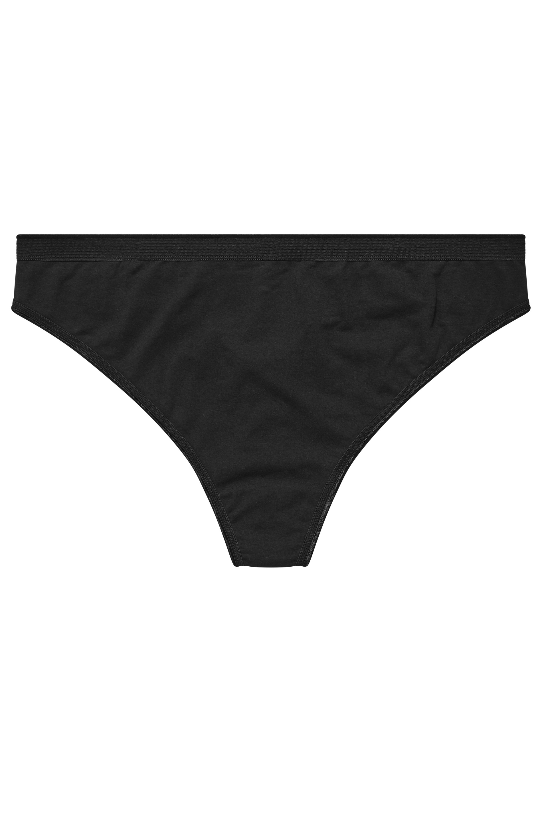 YOURSET 5 PACK Plus Size Black Candy Cane Thongs | Yours Clothing 2