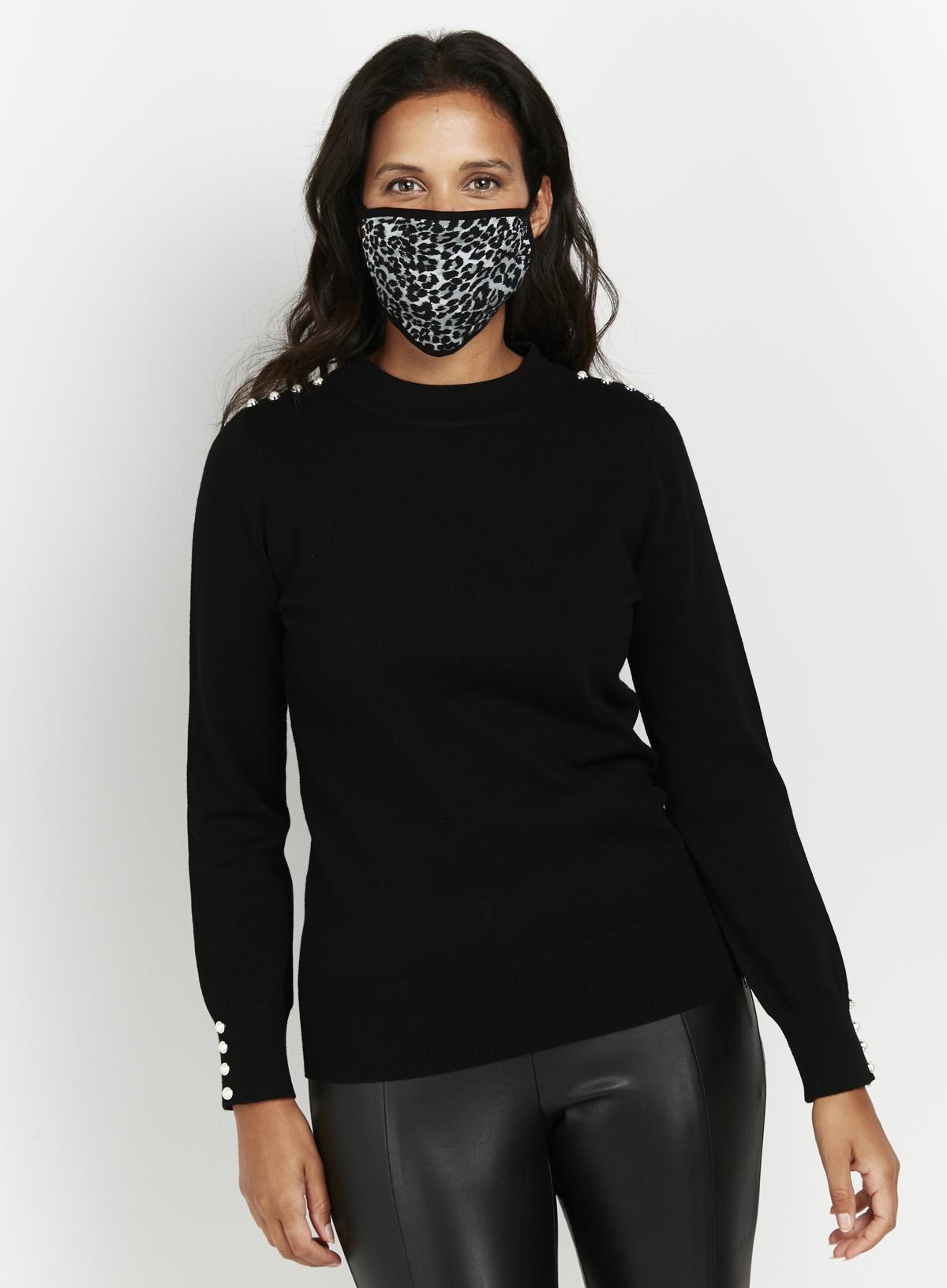 Plus Size Face Mask 2 Pack Black 1