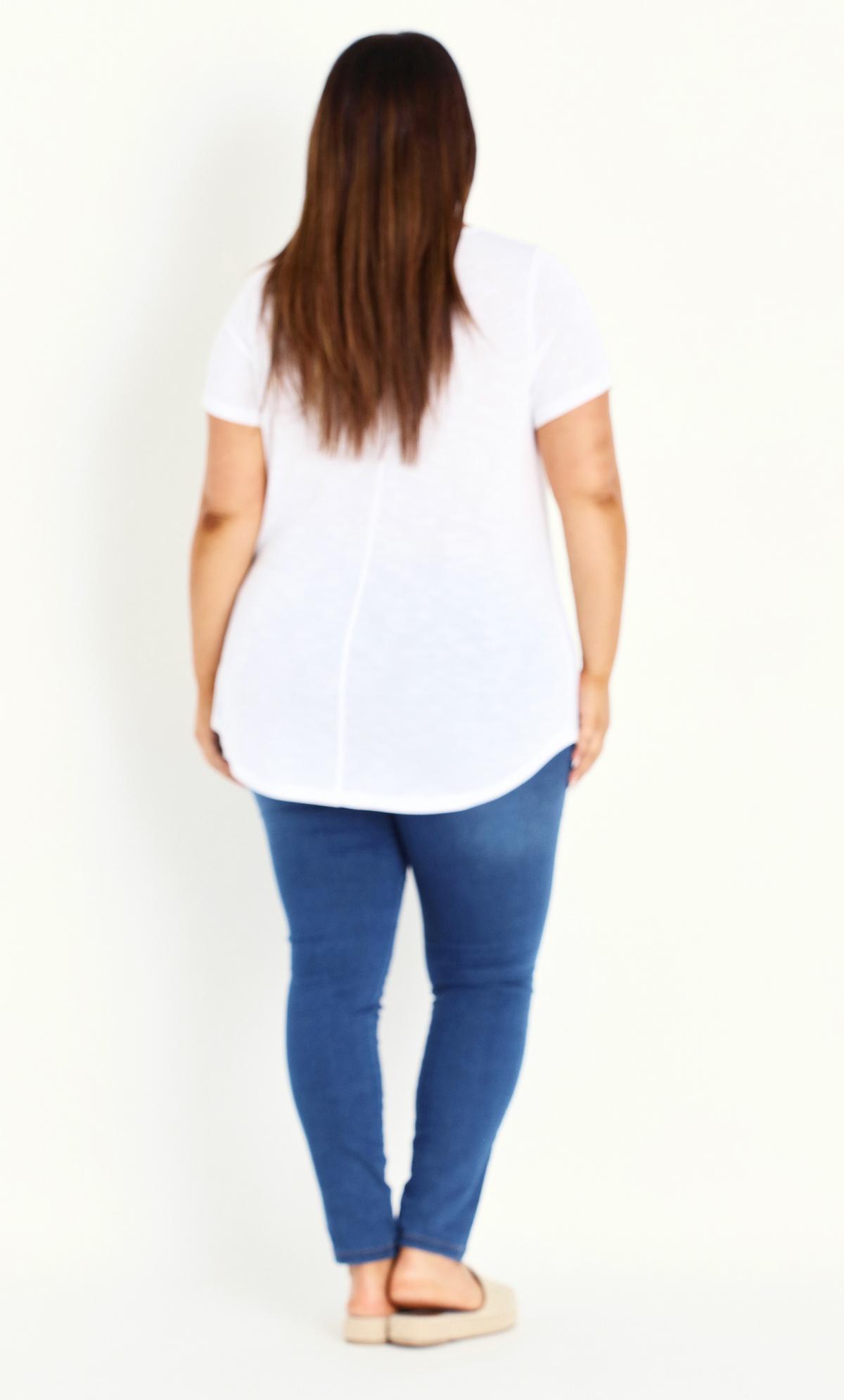 Slub Short Sleeve White T-Shirt 3