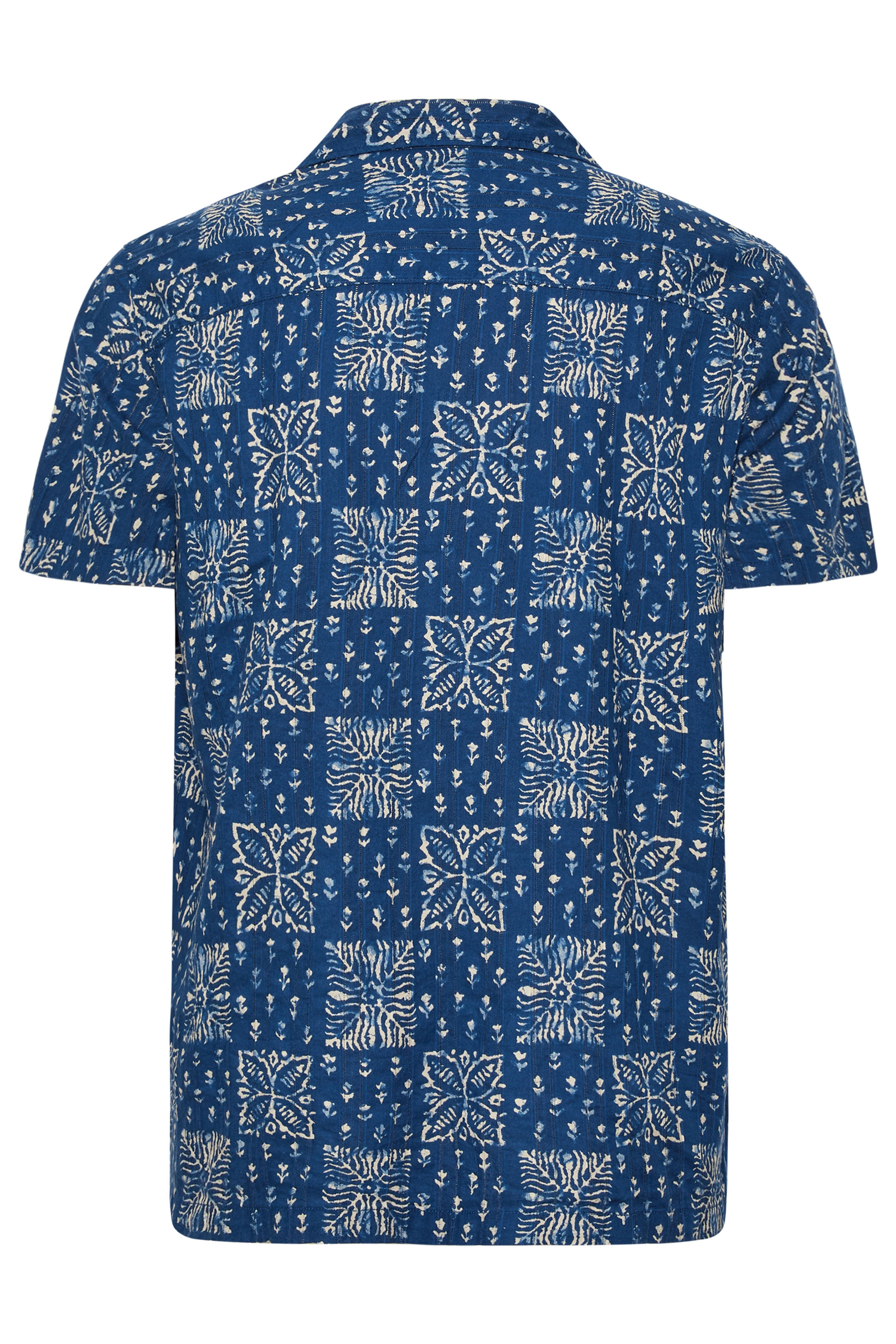 JACK & JONES Big & Tall Navy Blue Resort Shirt | BadRhino 4