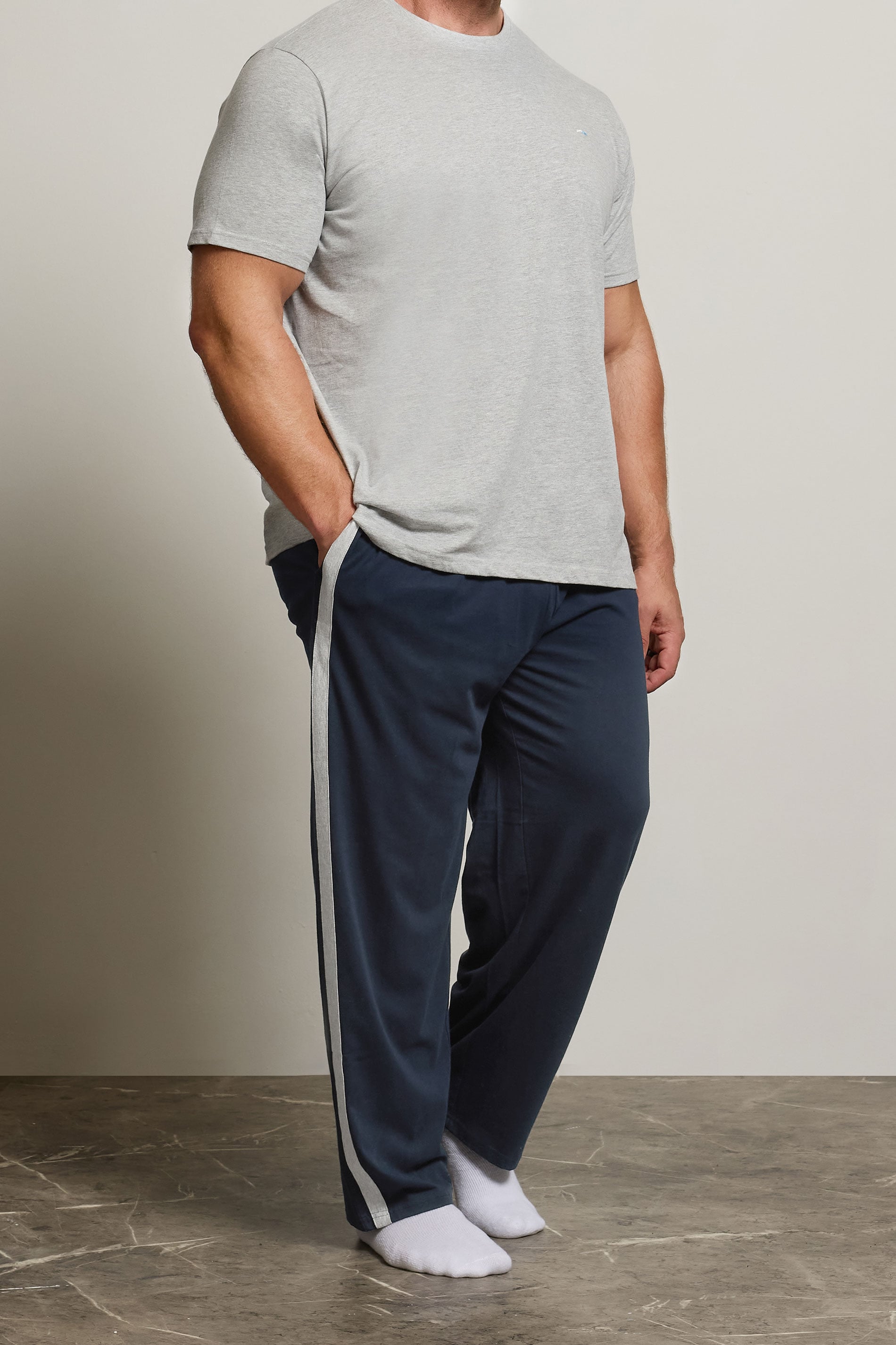 BadRhino Big & Tall Navy Blue Lightweight Lounge Joggers | BadRhino 3