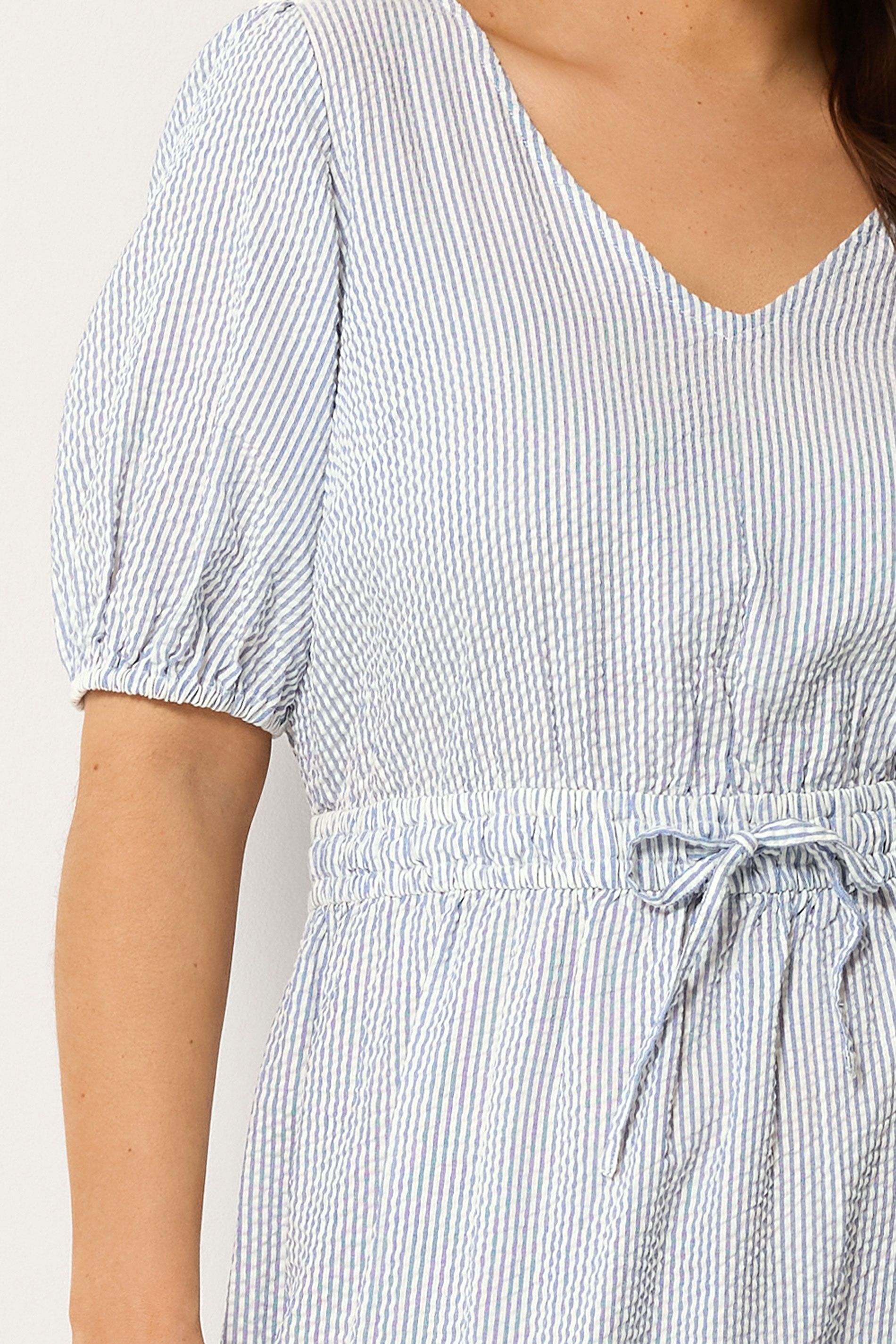YOURS Plus Size Blue Stripe Maxi Dress | Yours Clothing 4