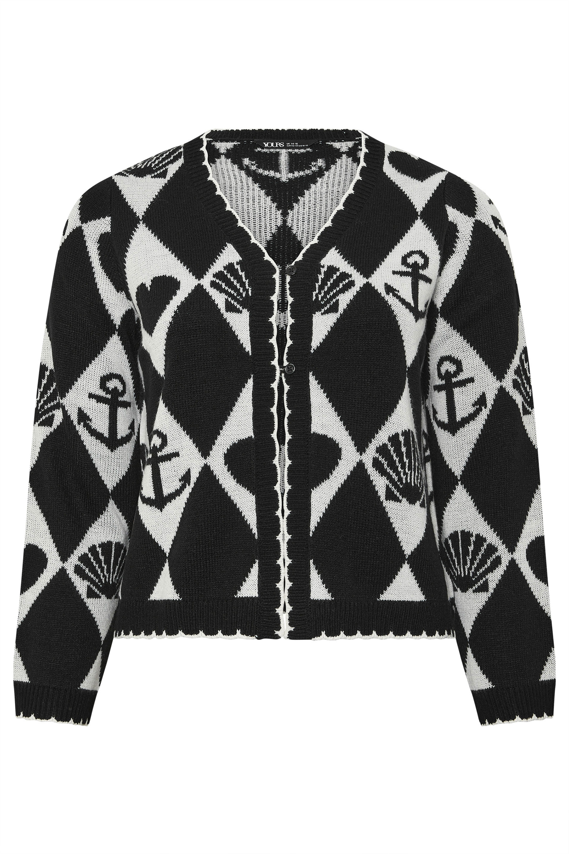 YOURS Plus Size Sailor Print Cardigan | Yours Clothing 5