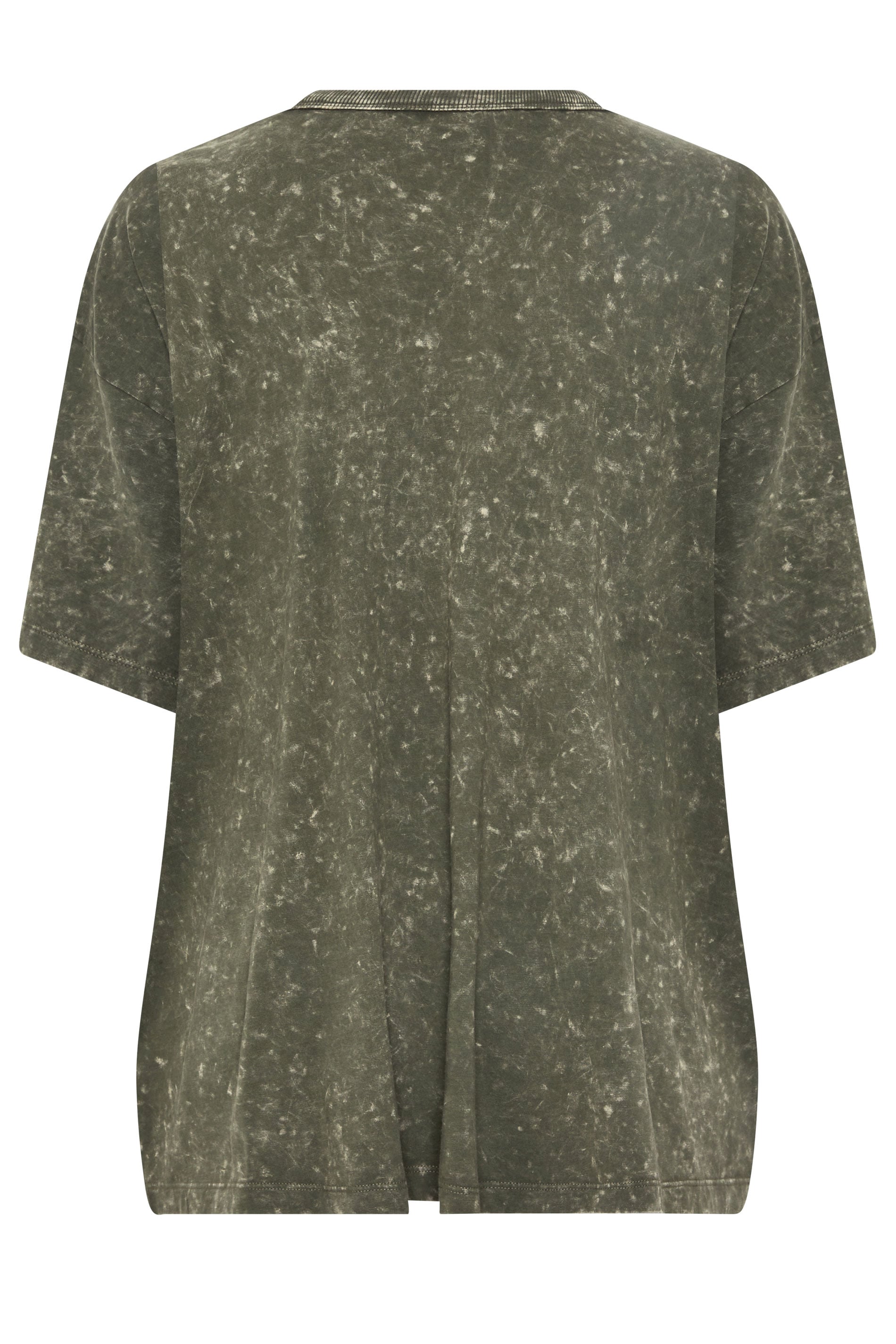 YOURS Plus Size Green Acid Wash 'Cosmic' Oversized T-Shirt | Yours Clothing 6