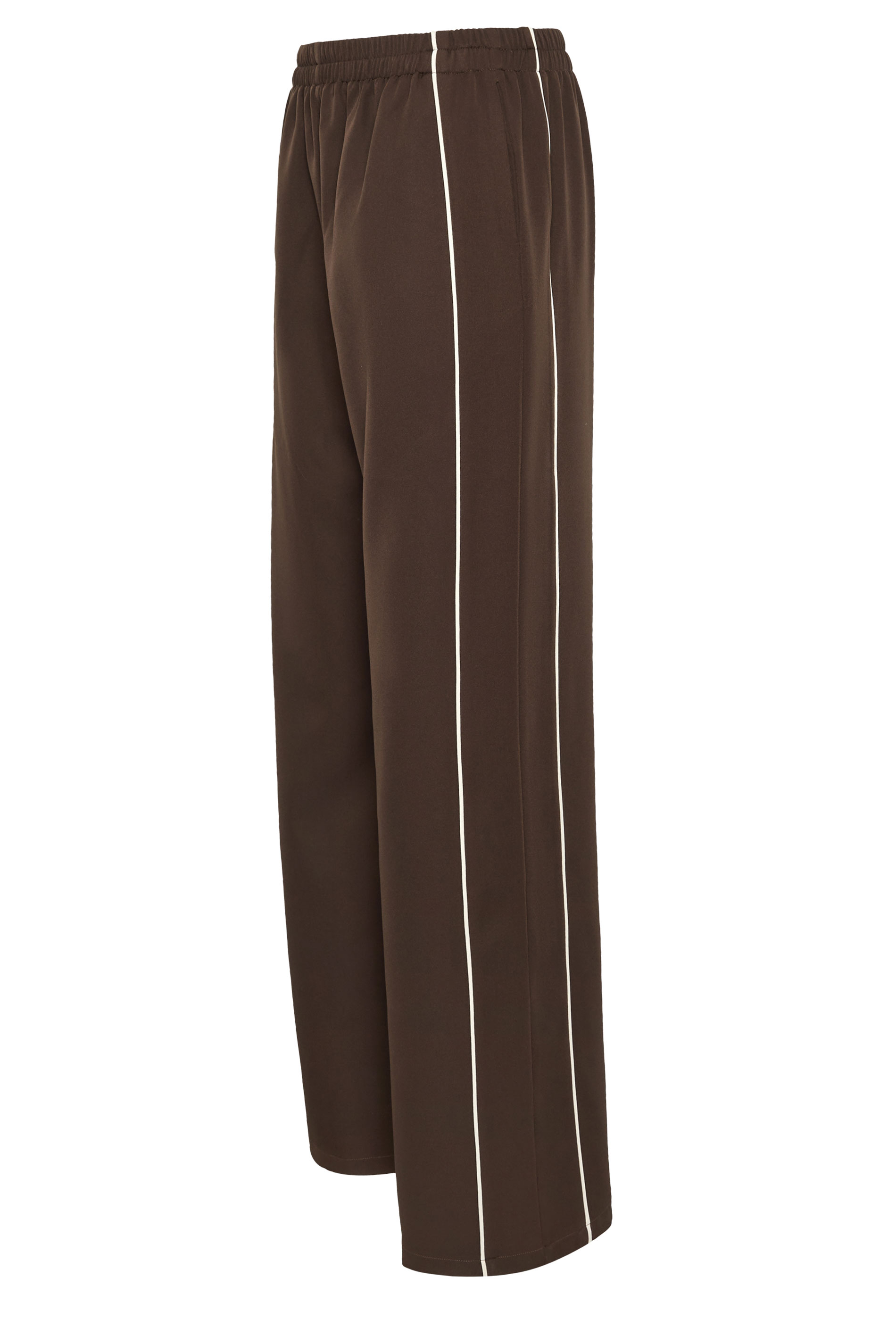 LTS Tall Women's Chocolate Brown Piped Wide Leg Trousers | Long Tall Sally 6