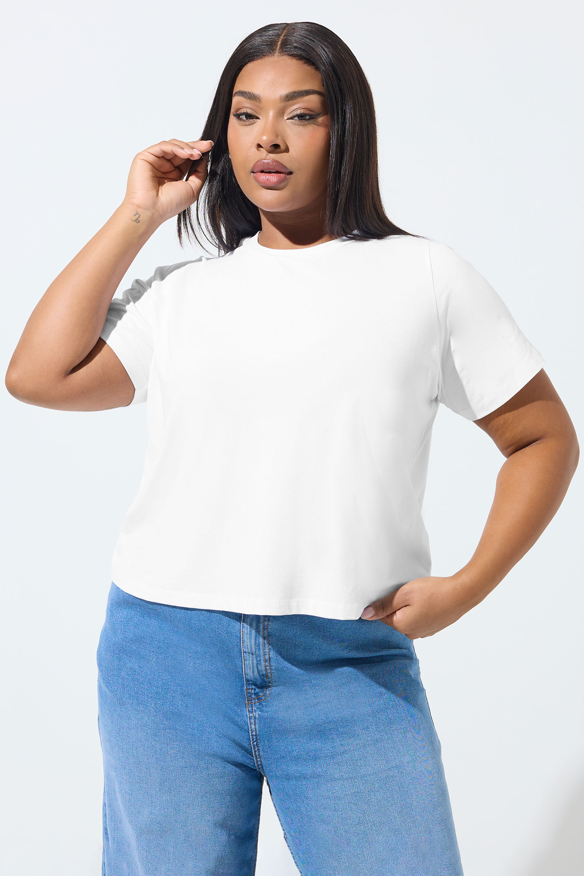 LIMITED COLLECTION Plus Size White Boxy T-Shirt | Yours Clothing 3