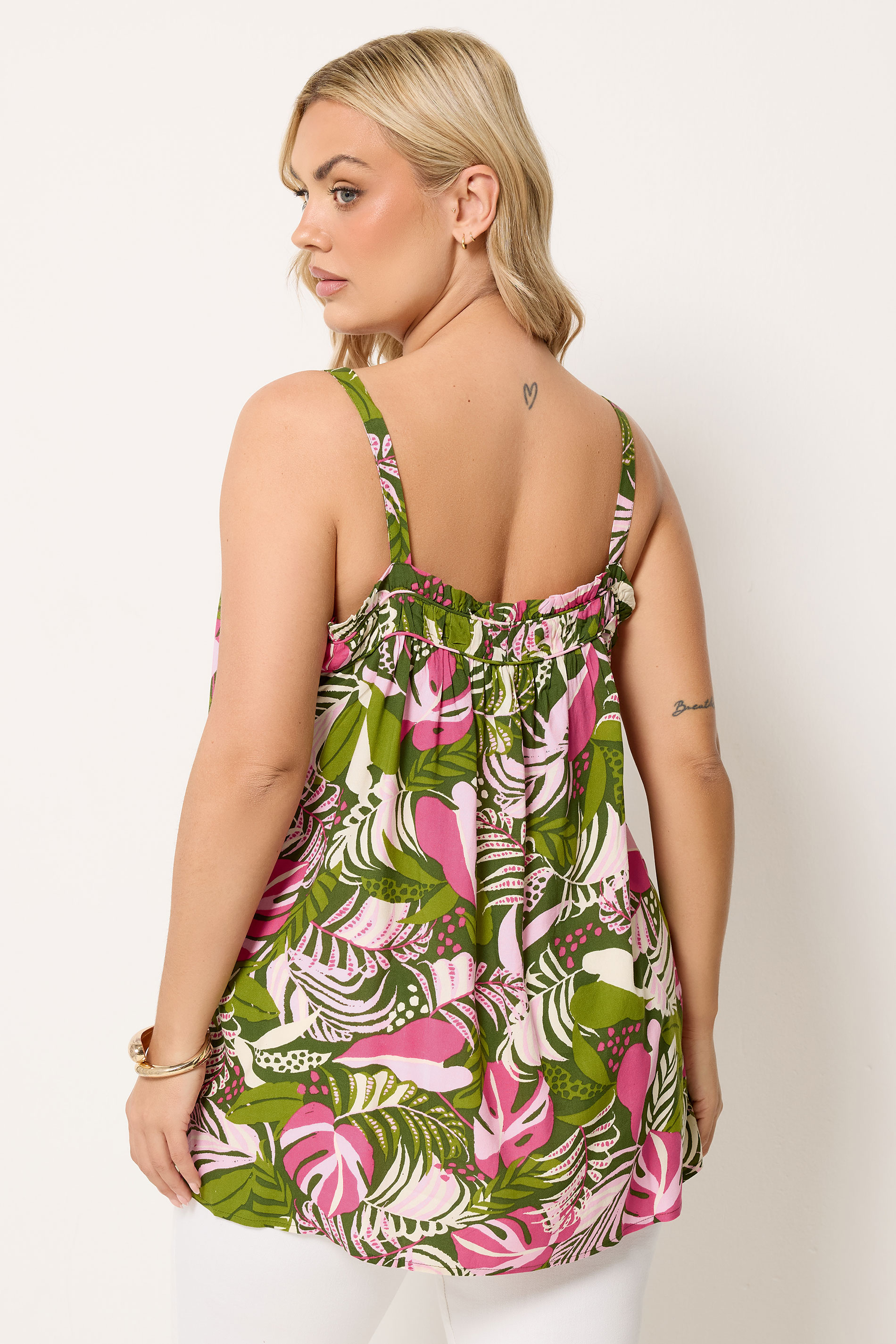 YOURS Curve Pink Floral Cami Vest | Yours Clothing 2