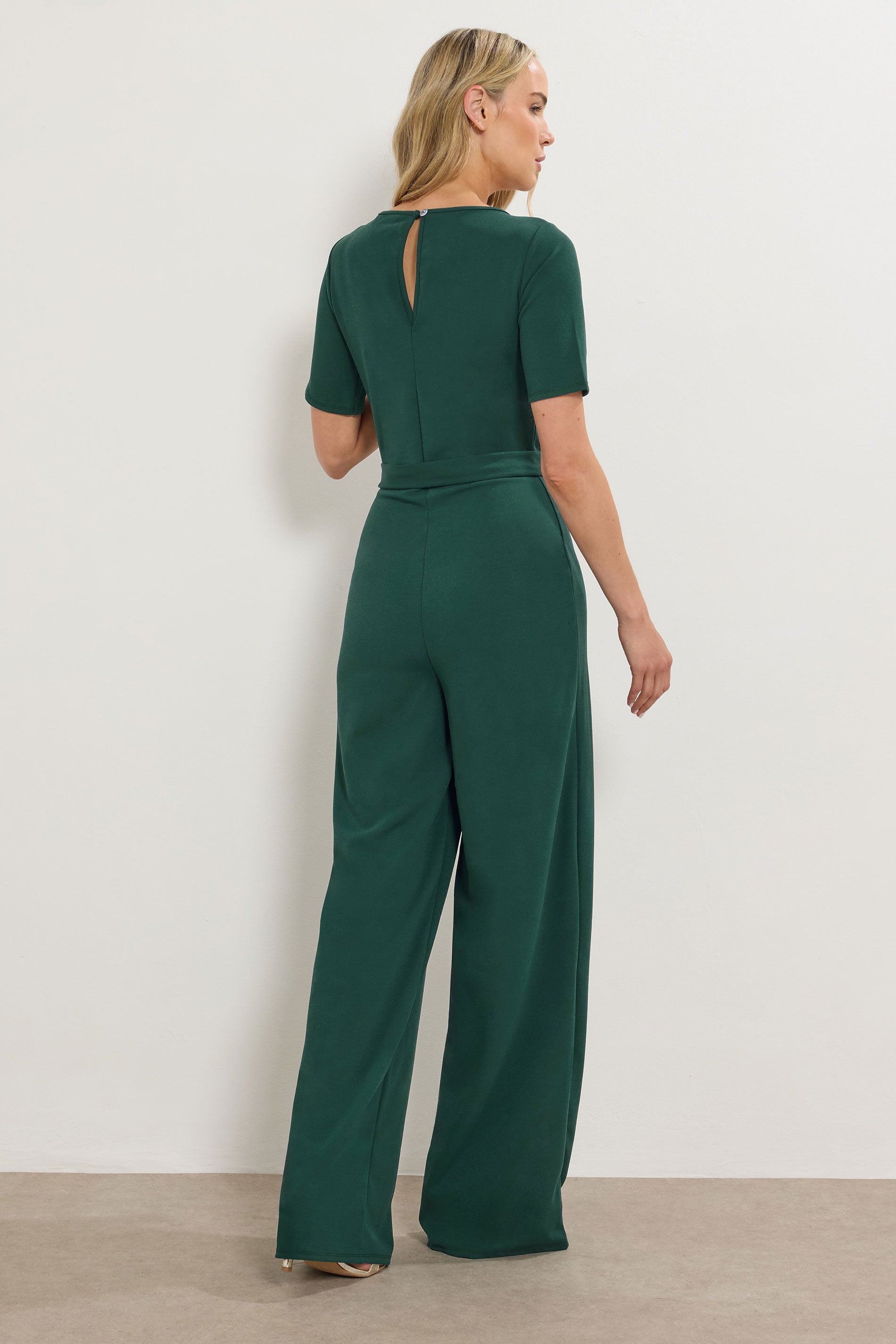 LTS Tall Dark Green Belted Jumpsuit | Long Tall Sally  2