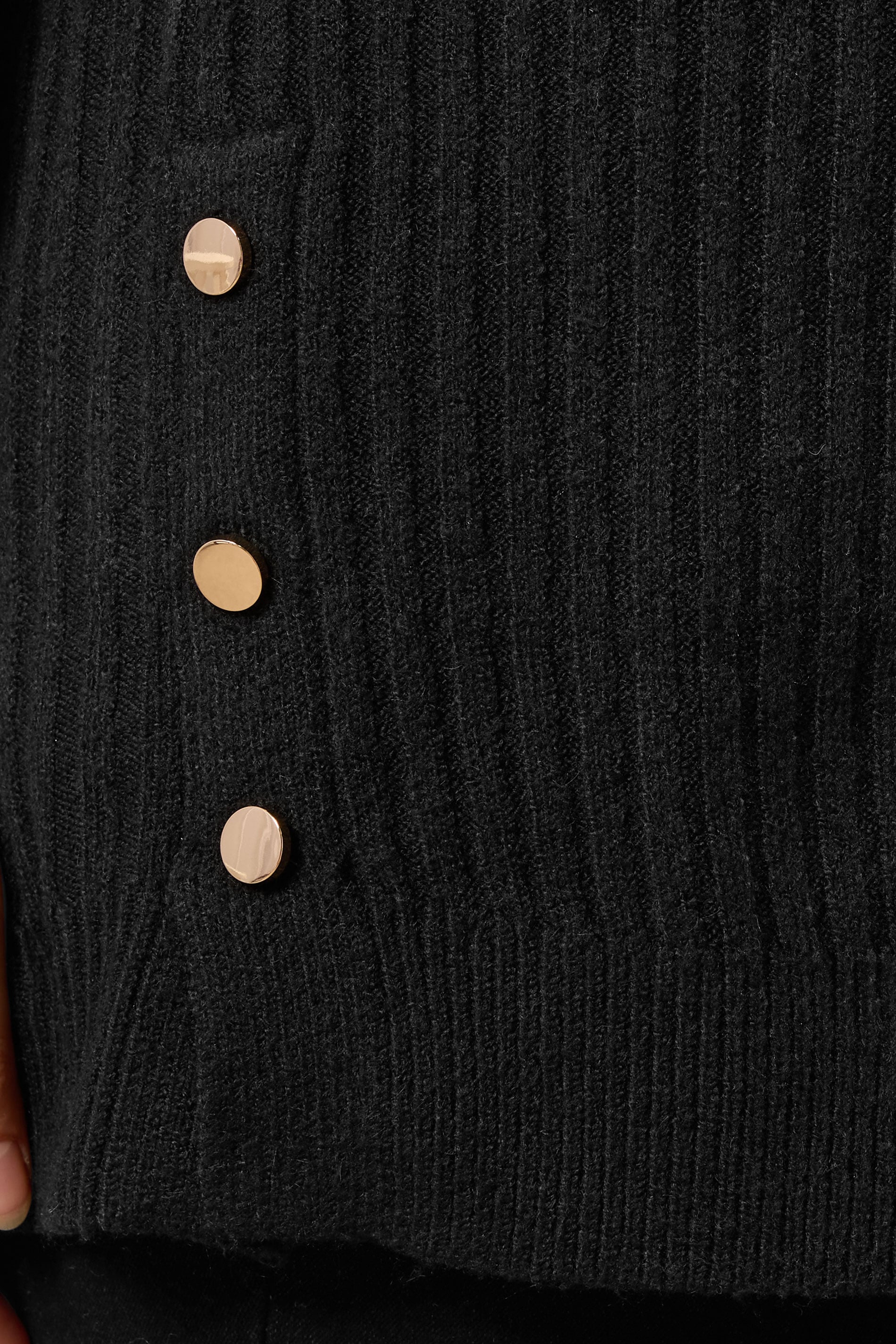 EVANS Plus Size Black Button Detail Knitted Vest | Evans  5