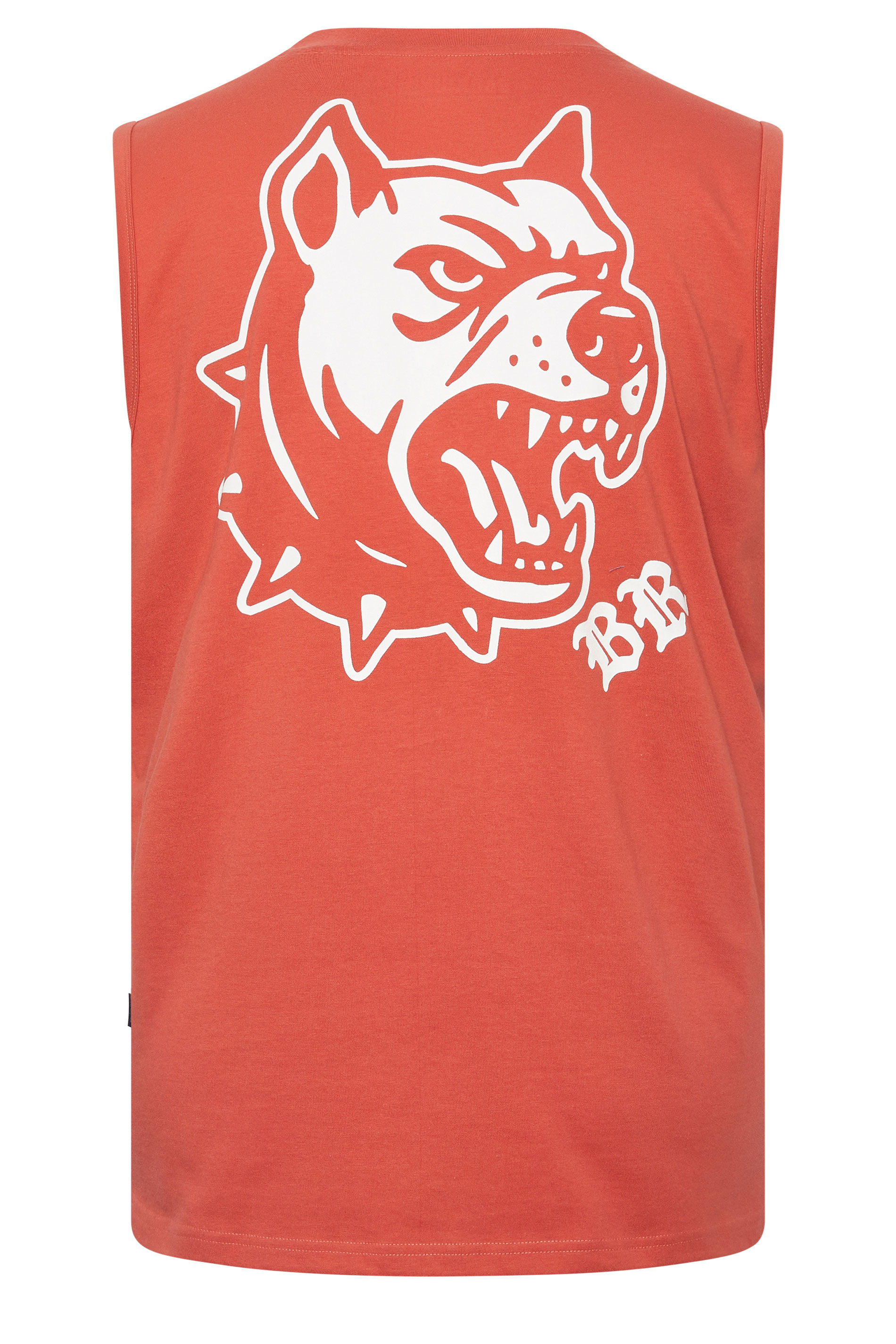 BadRhino Big & Tall Orange Tattoo Dog Graphic Muscle Vest | BadRhino 7