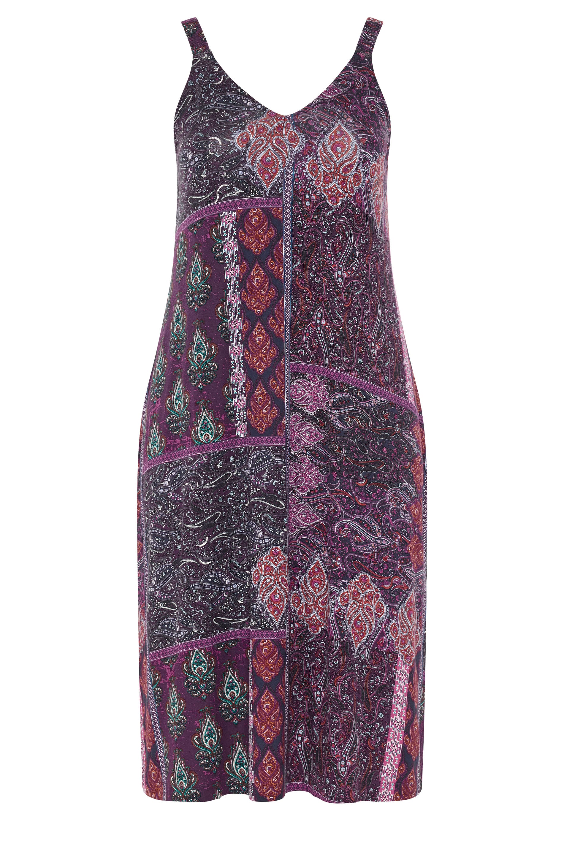 YOURS Plus Size Purple Paisley Throw On Dress | Yours Clothing 5