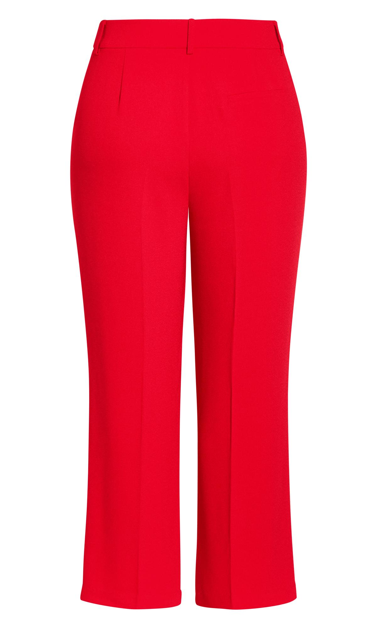 Evans Bright Red Wide Leg Trousers | Evans