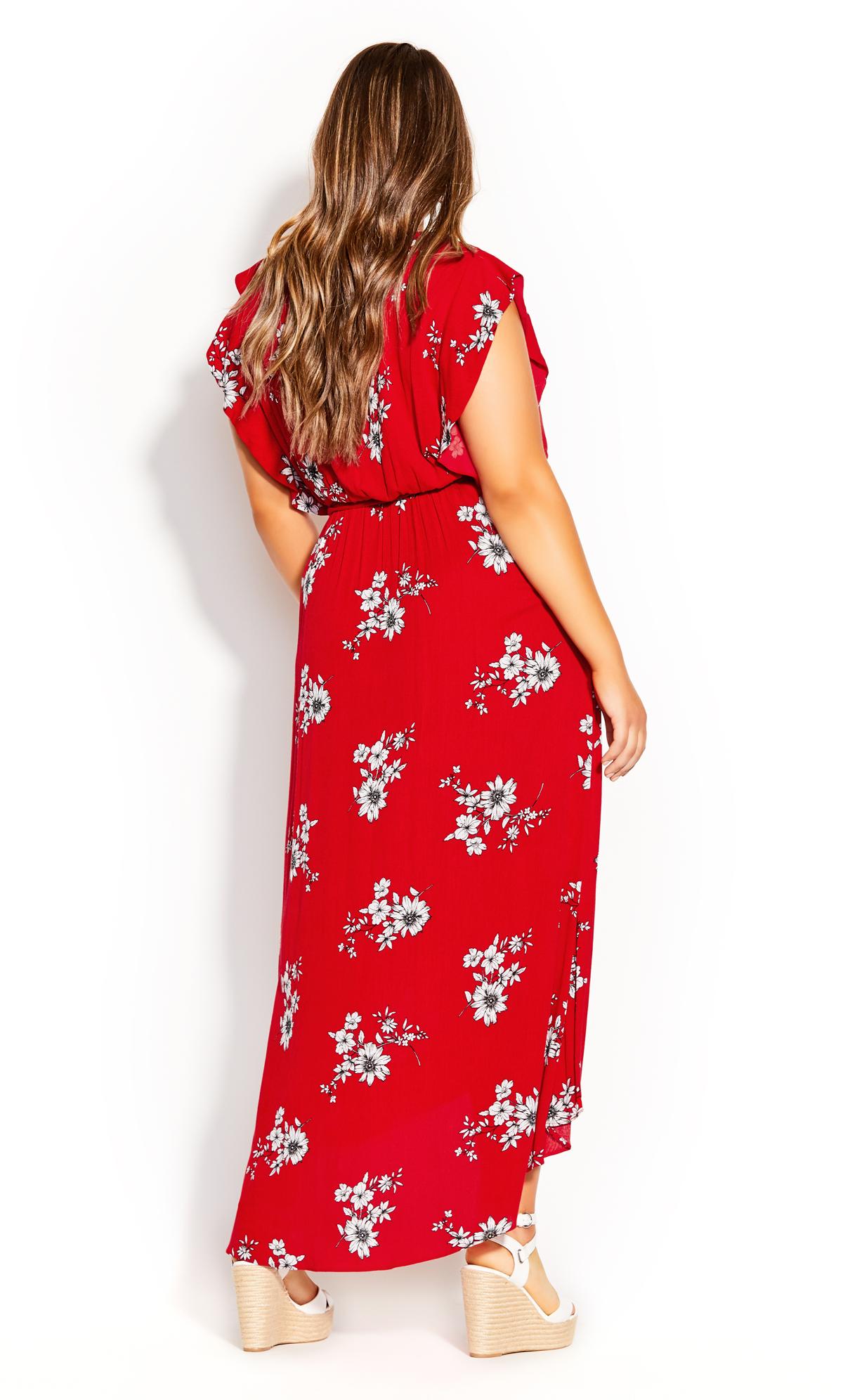 Love Floral Red Maxi Dress 2
