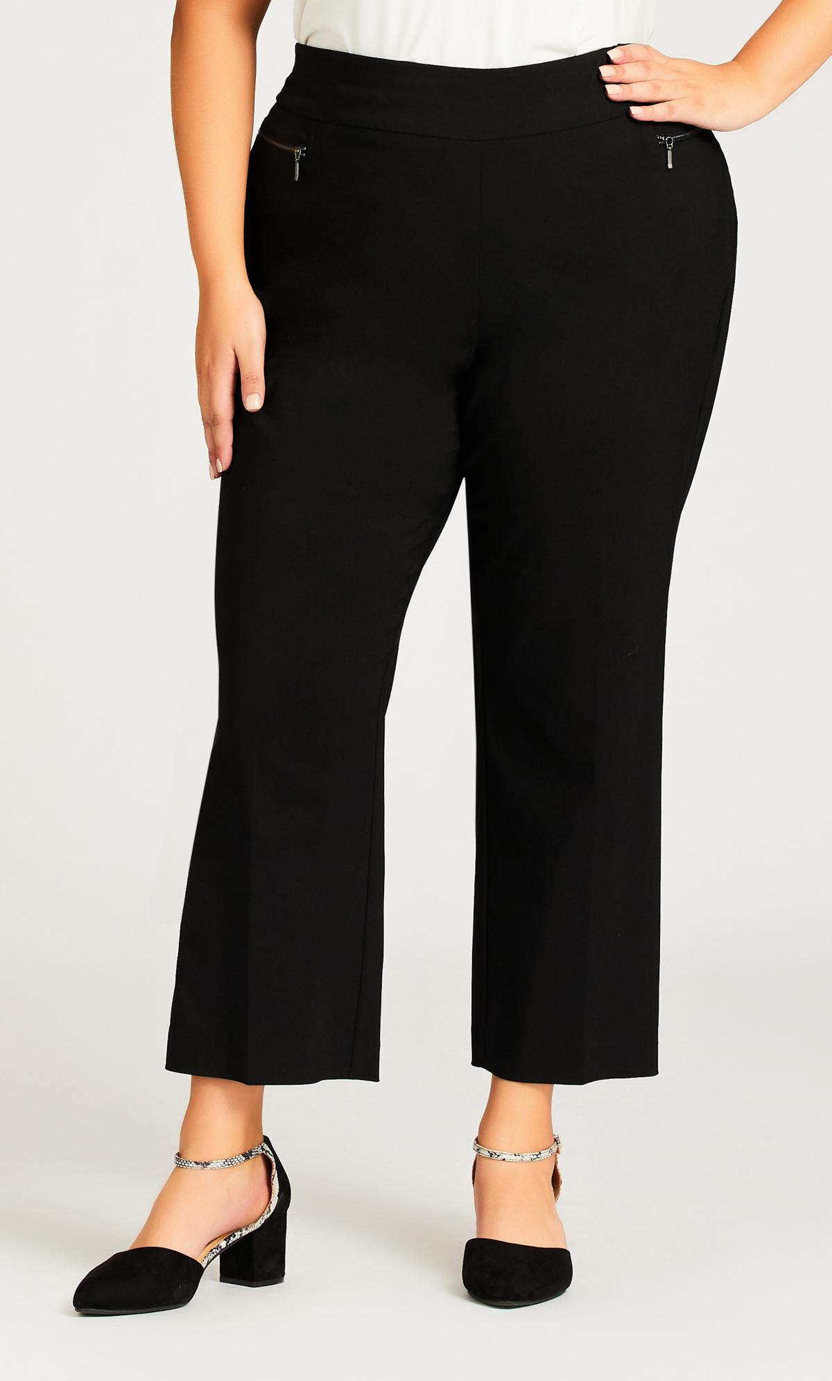 Evans Black Cropped Trousers 2