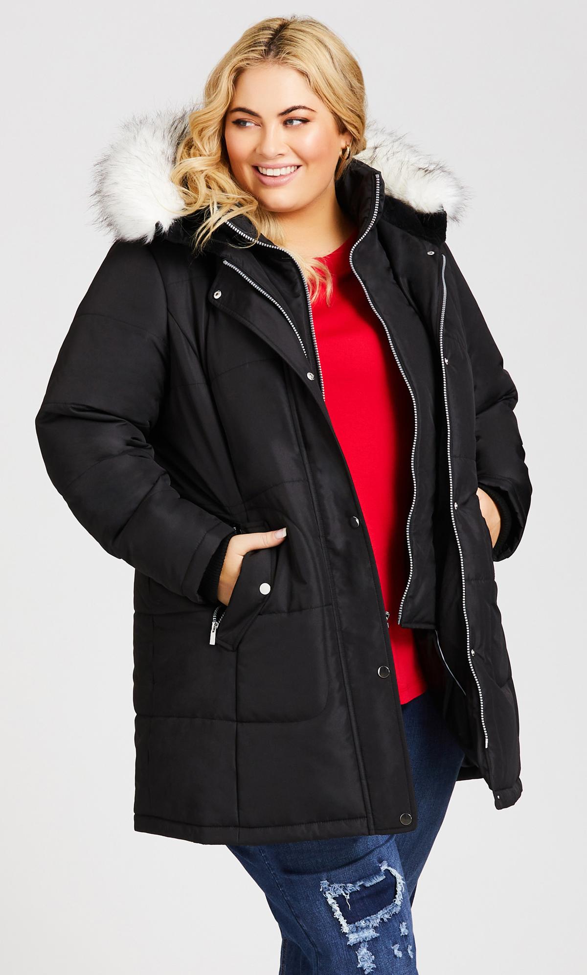 Vestie Black Hooded Puffer Coat 2