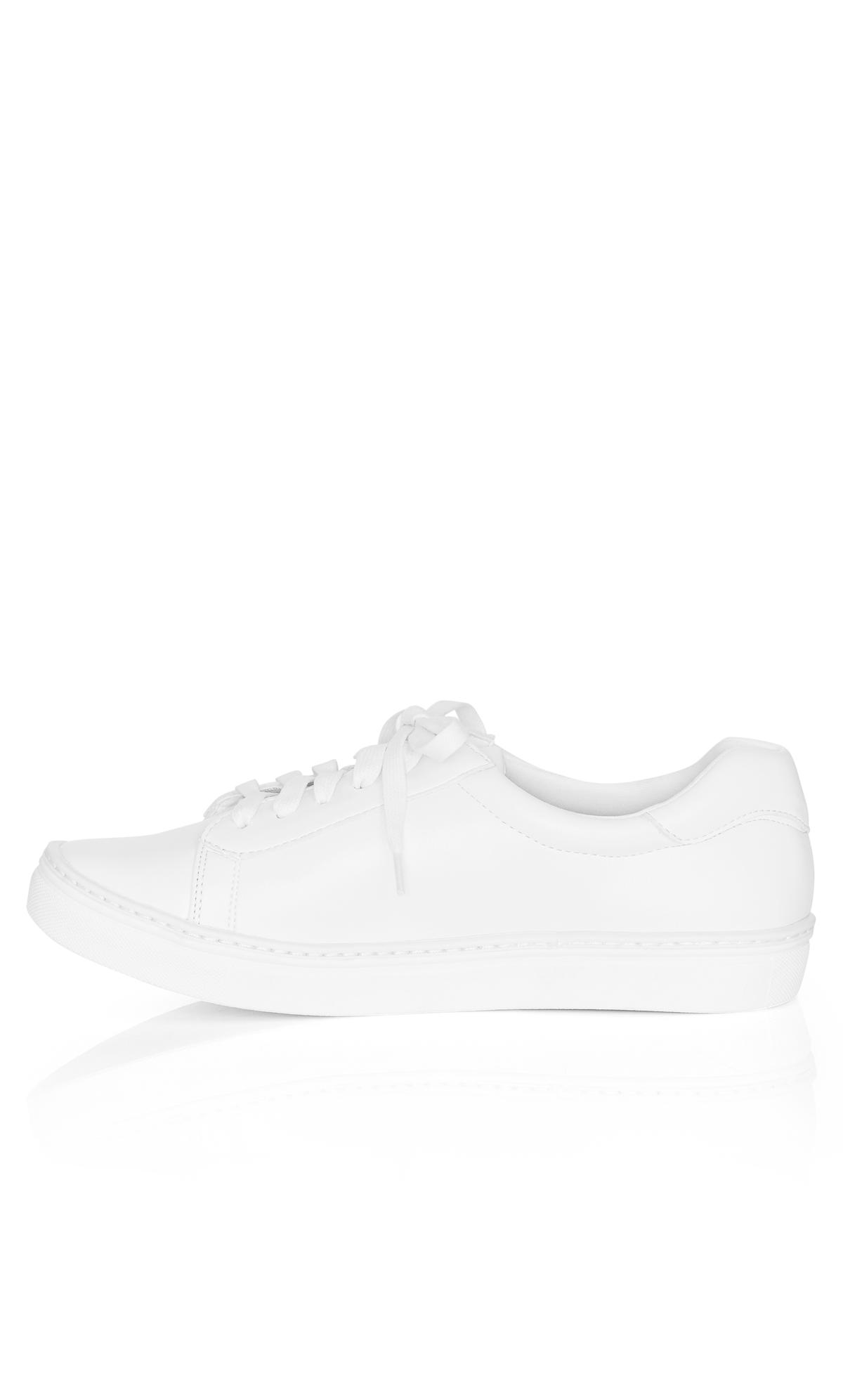 Evans White WIDE FIT Carrie Sneaker 4