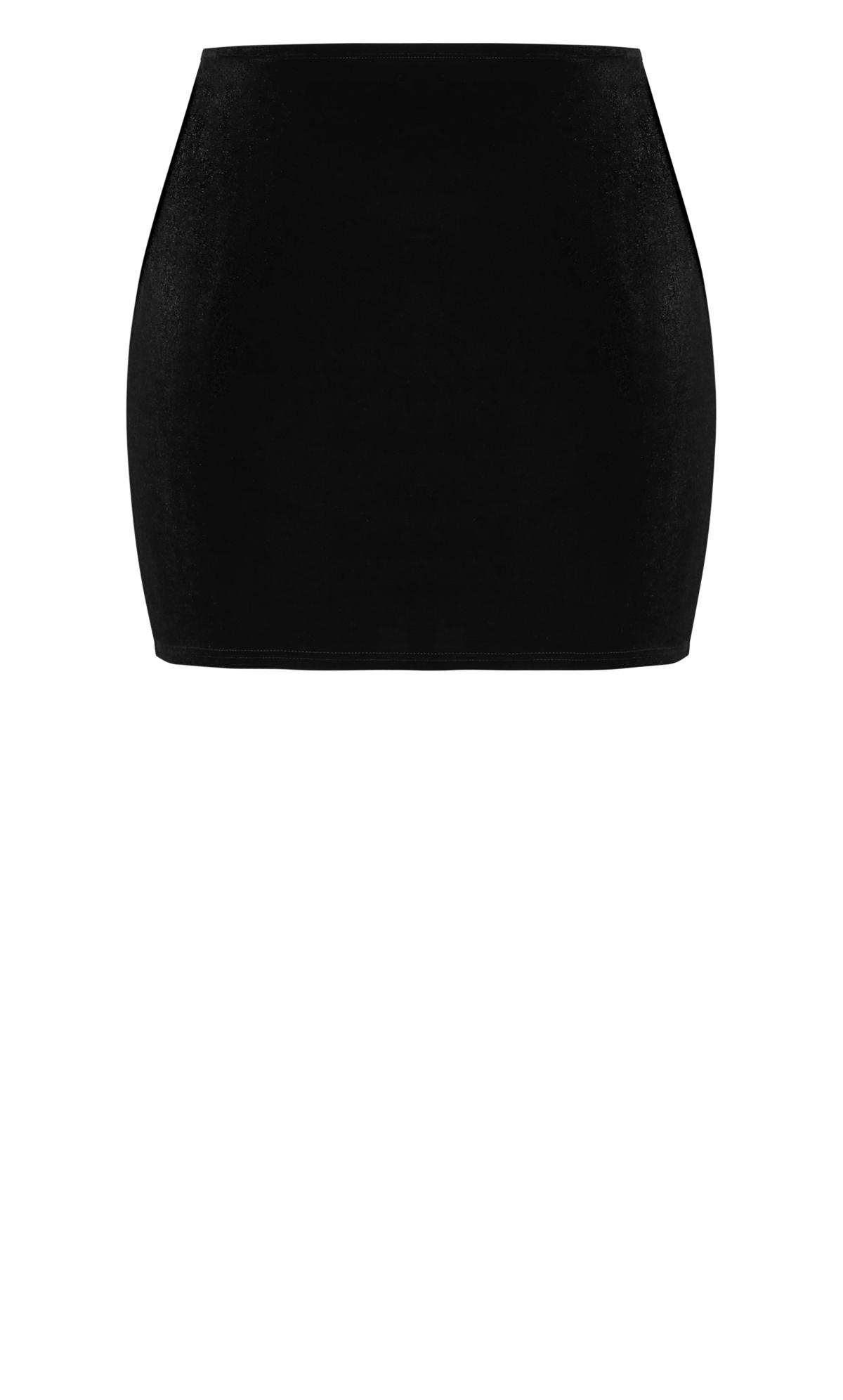 Fox & Royal Black Velvet Shapewear Skirt 3