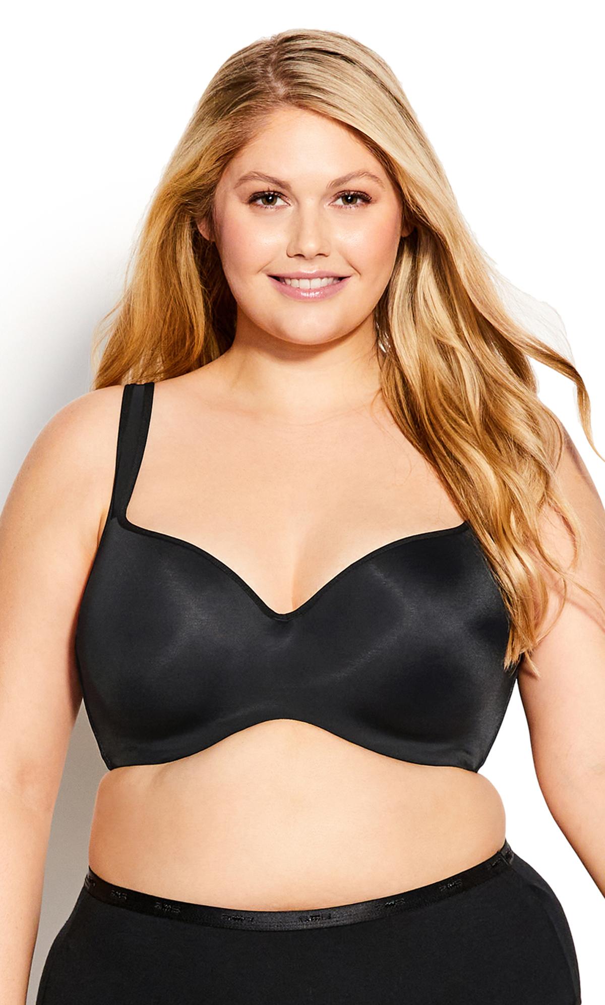 Basic Balconette Bra Black Contouring Concealed Underwire Mesh Stretch  Supportive