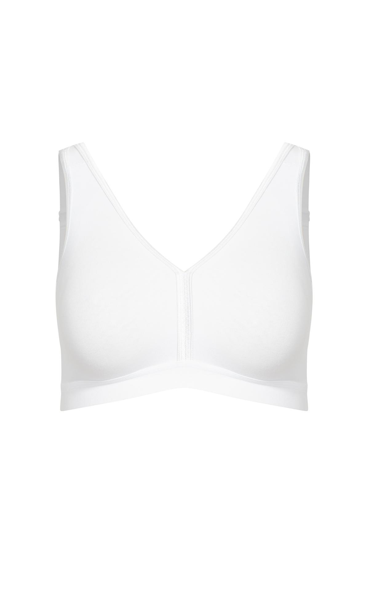 Buy White/White Pad Non Wire Cotton Bras 2 Pack from Next Luxembourg