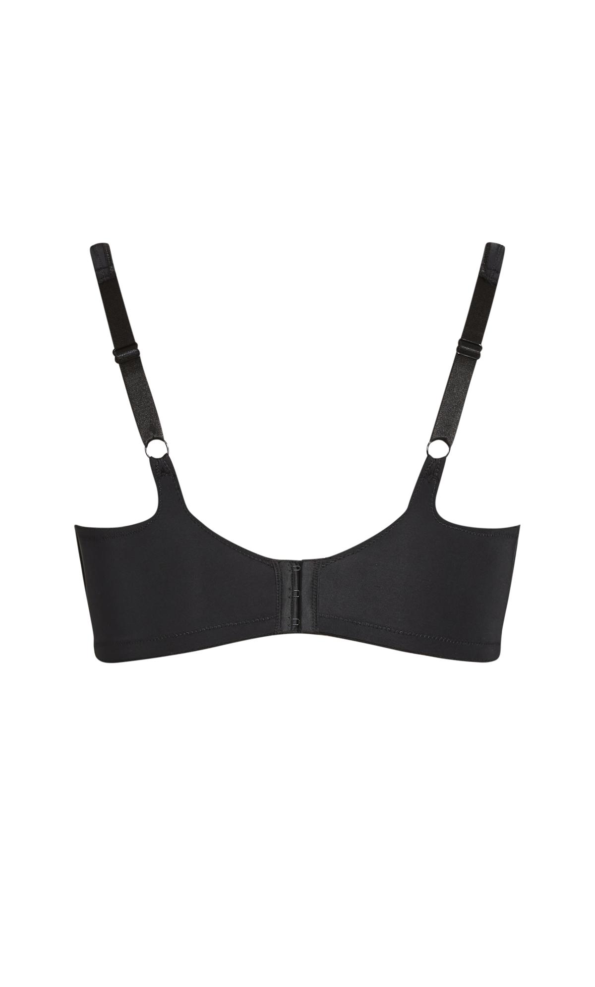 Avenue Black Smooth T-Shirt Bra | Evans