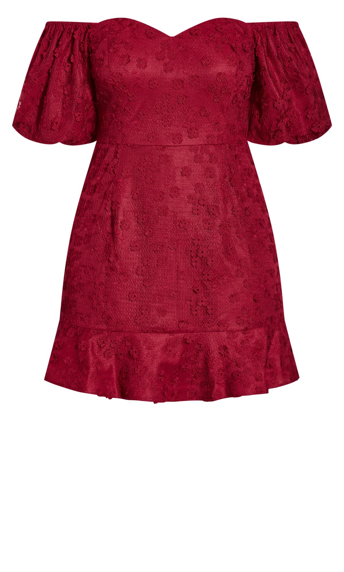 Festive Detail Love Red Puff Sleeve Sweetheart Mini Dress 3