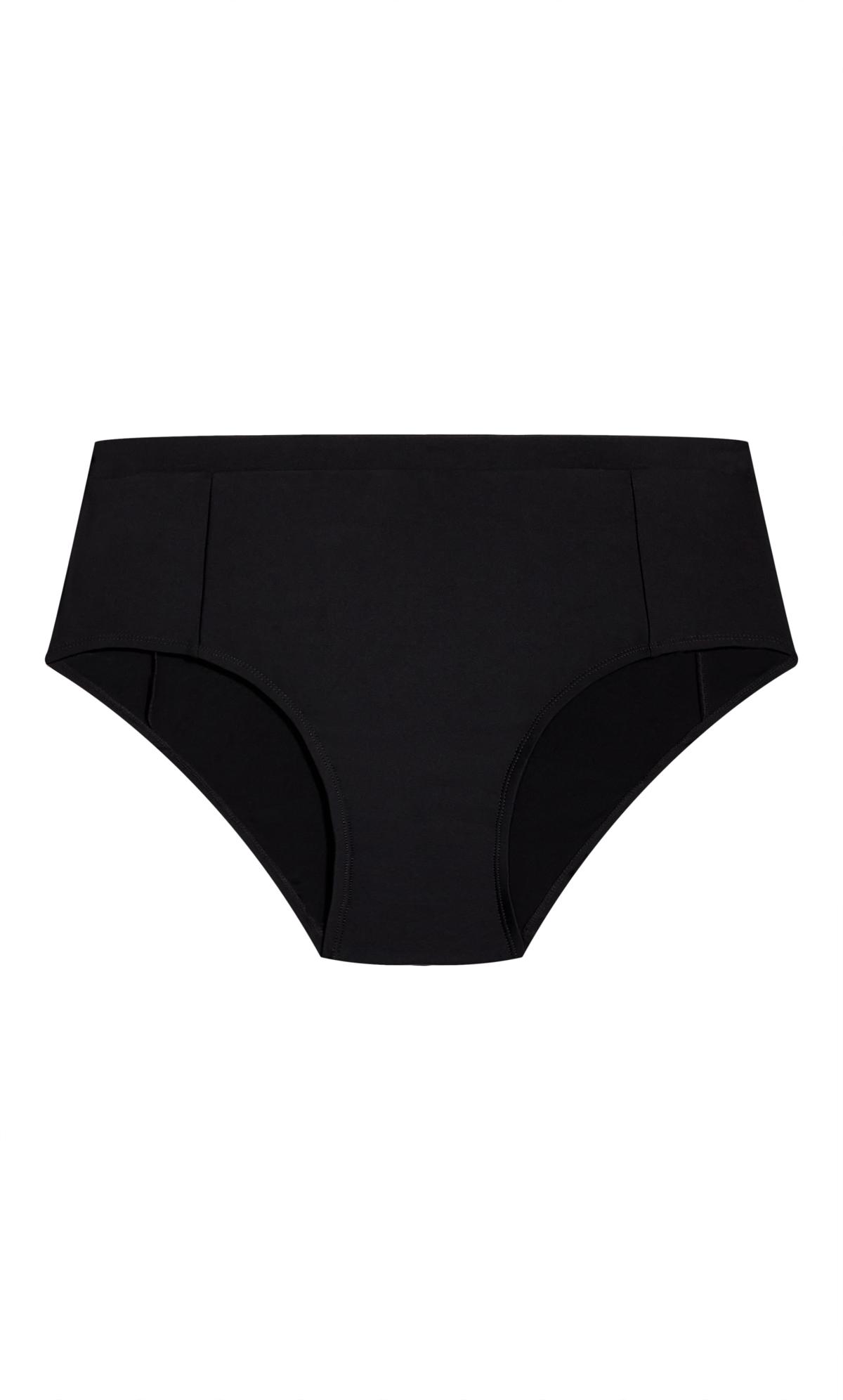 Evans Lilac & Black Frill Bikini Briefs | Evans