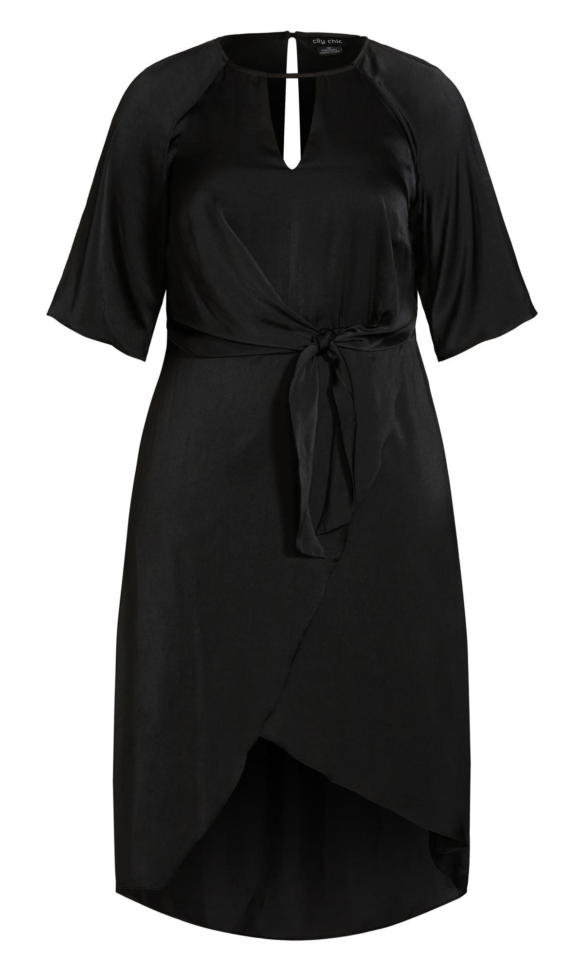 Sleek Tie Black Dress 3