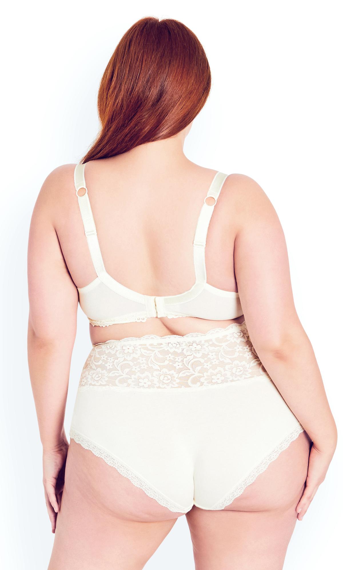 Plus Size Lace Bralette and Panty Set with Back UK