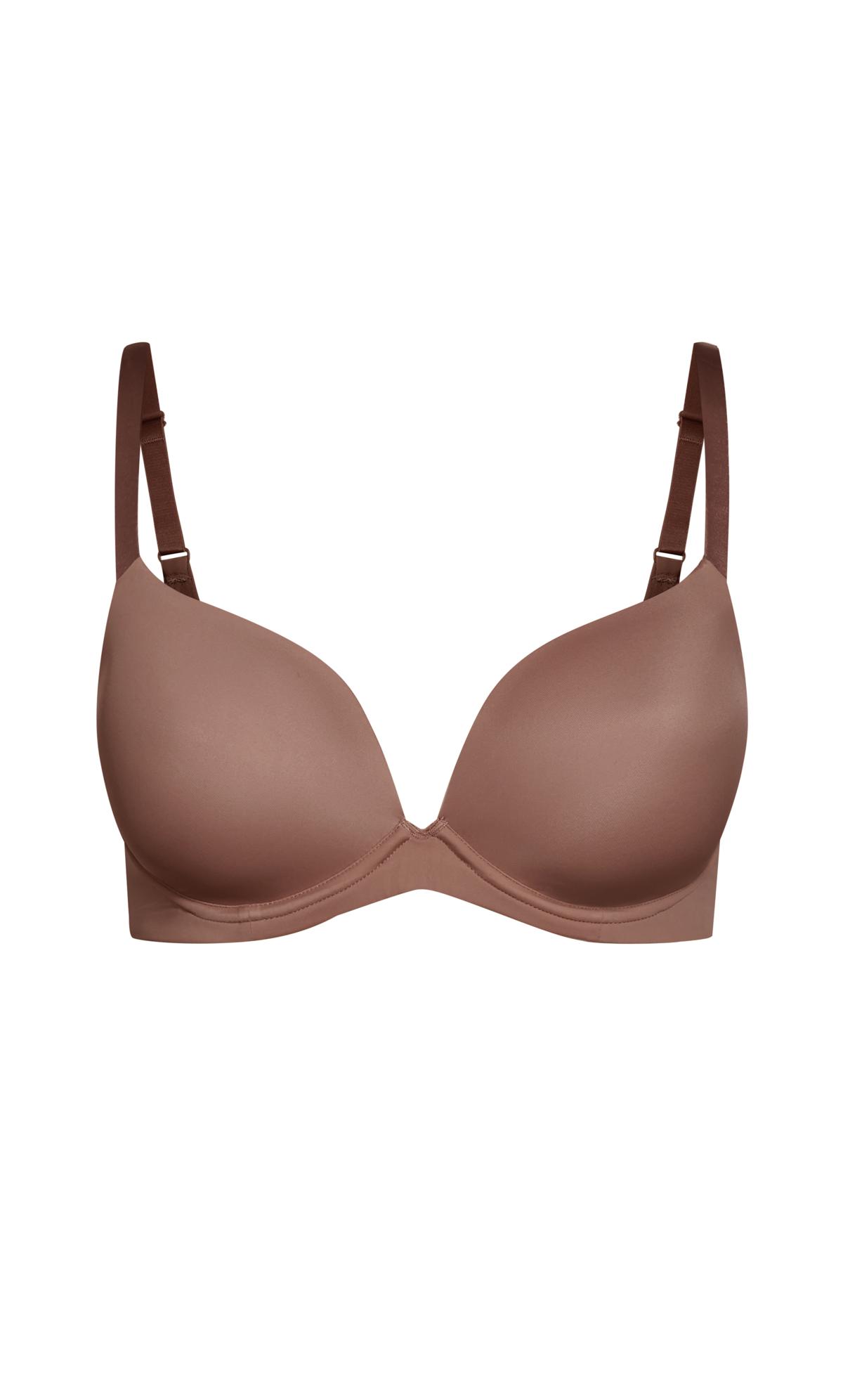 ASOS DESIGN Marina smoothing underwire bra in brown
