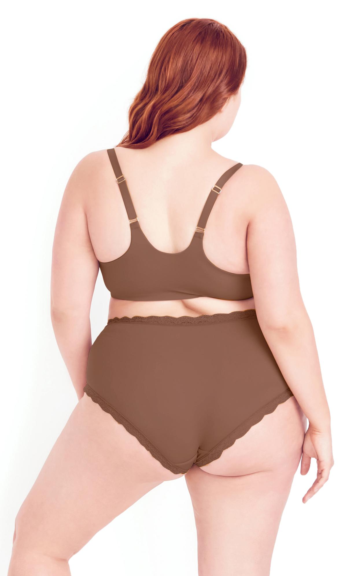 Hips & Curves Brown Front Fastening T-Shirt Bra 2