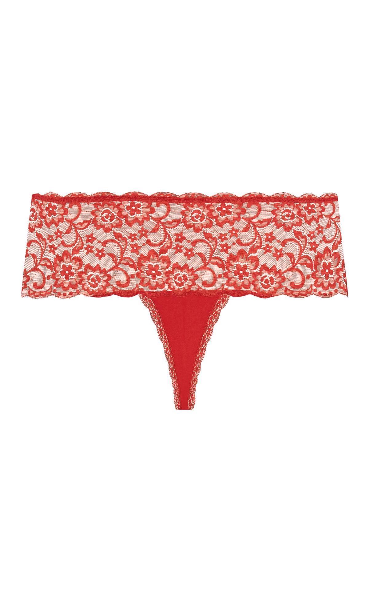 Hips & Curves Red Cotton Thong 3