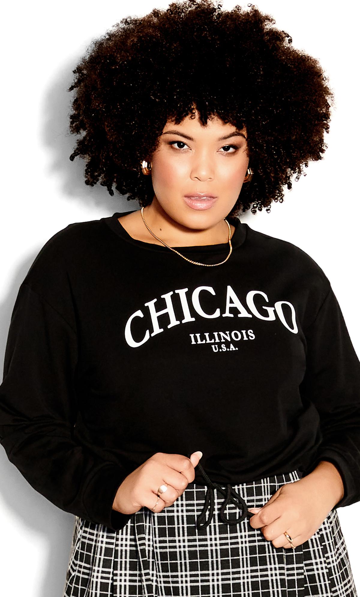 Check In Sweat Top Black 2