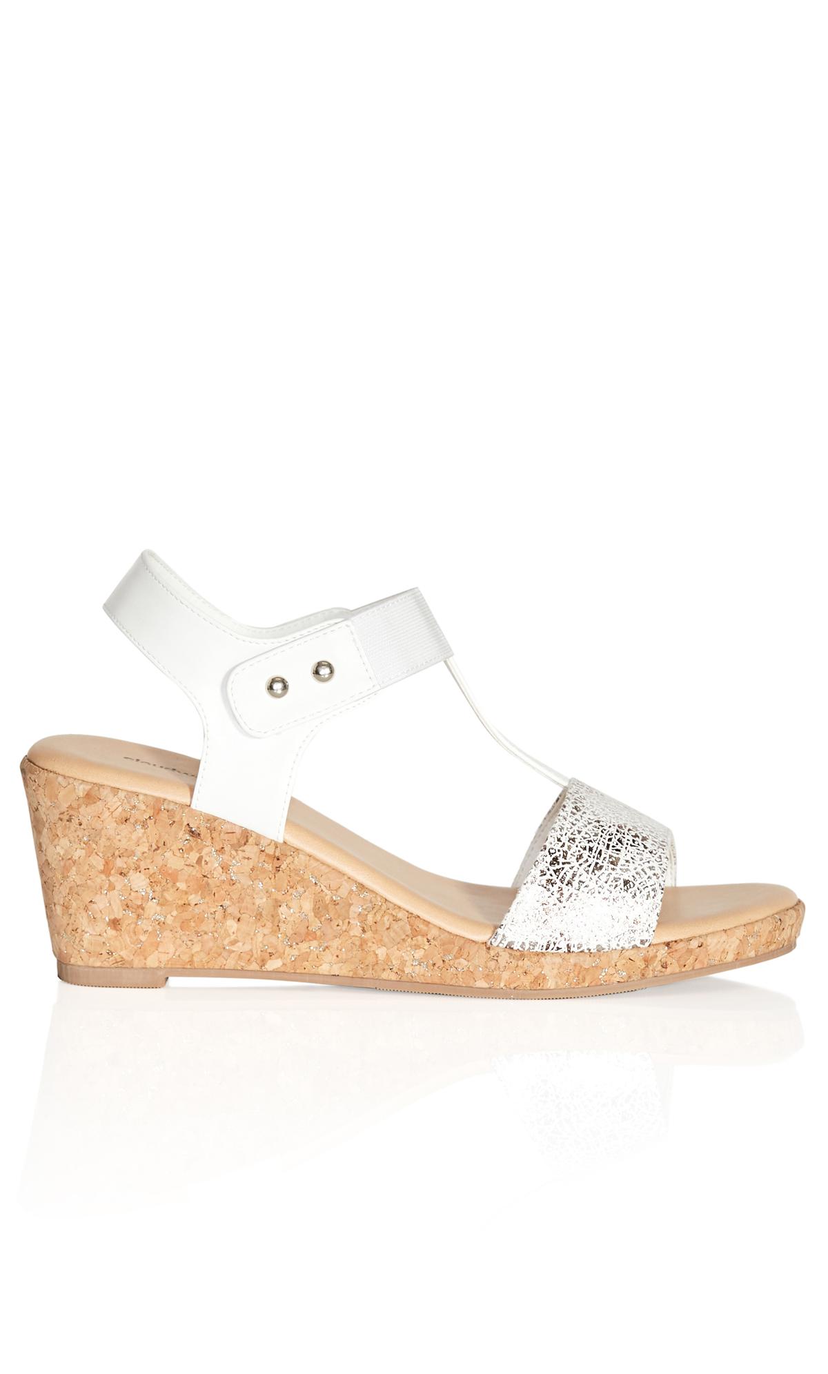 Wilma Wide Width Wedge White 2