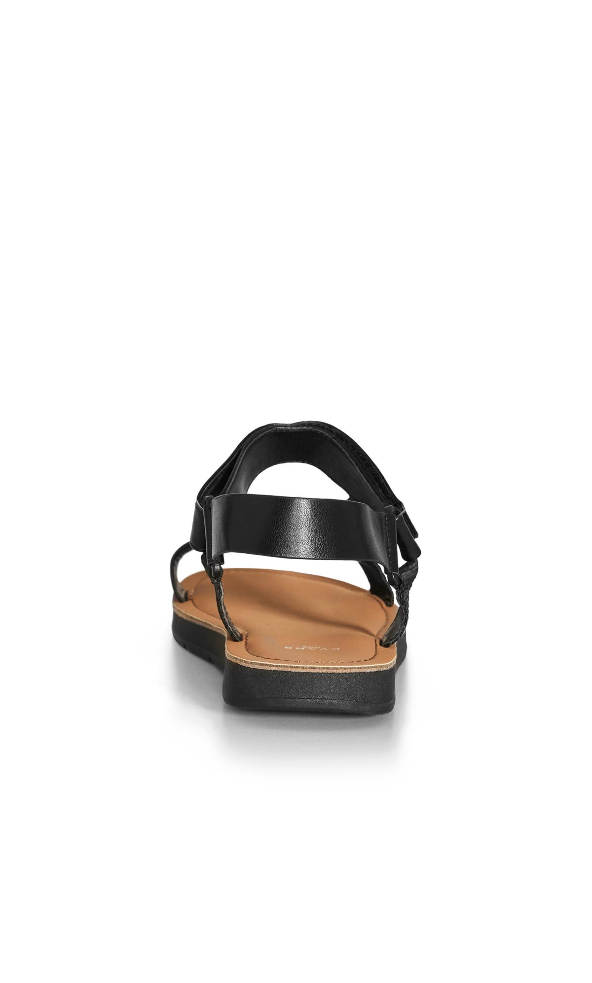 WIDE FIT Sporty Strap Sandal- black 3