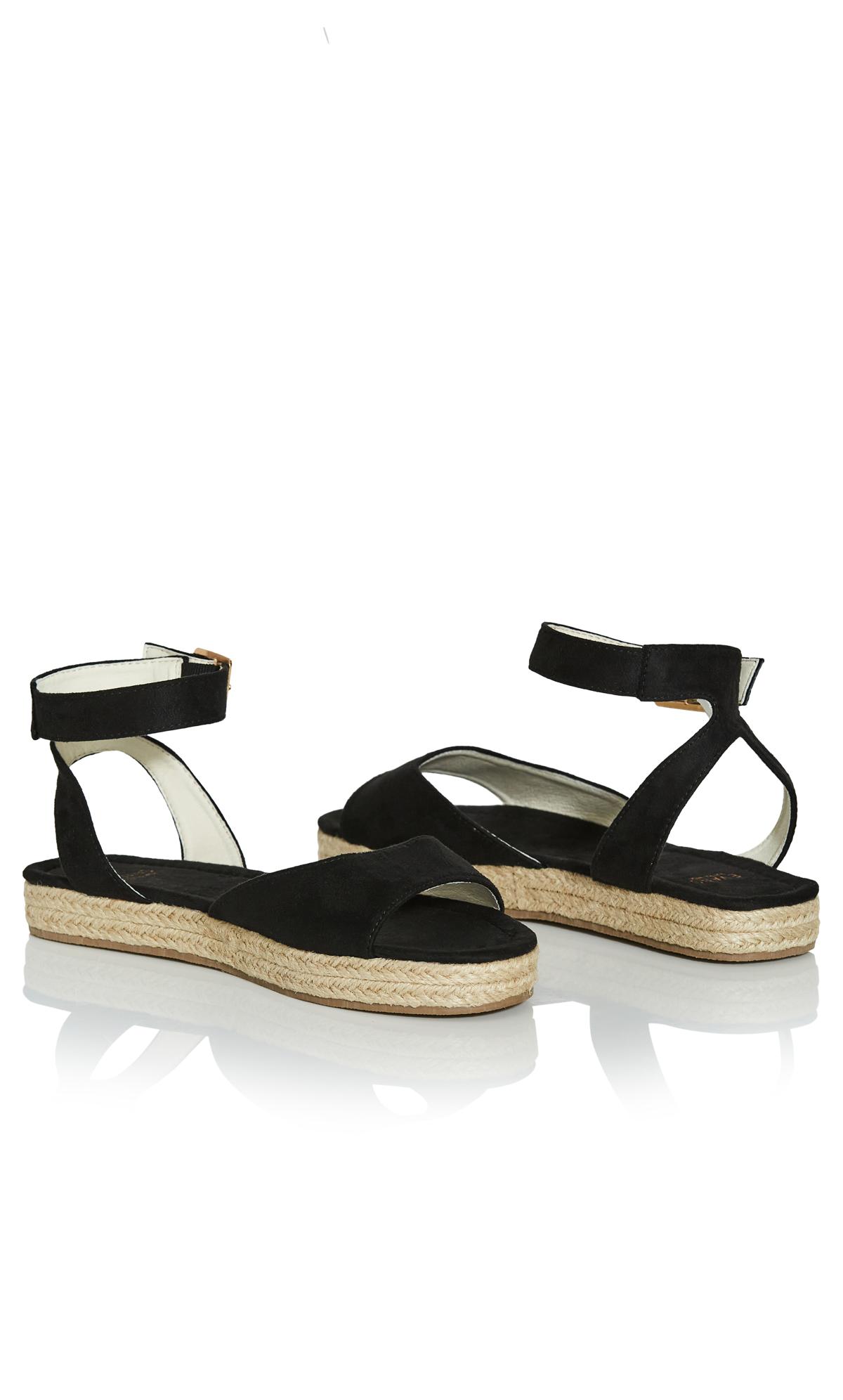 WIDE FIT Ankle Strap Flatform - black 8