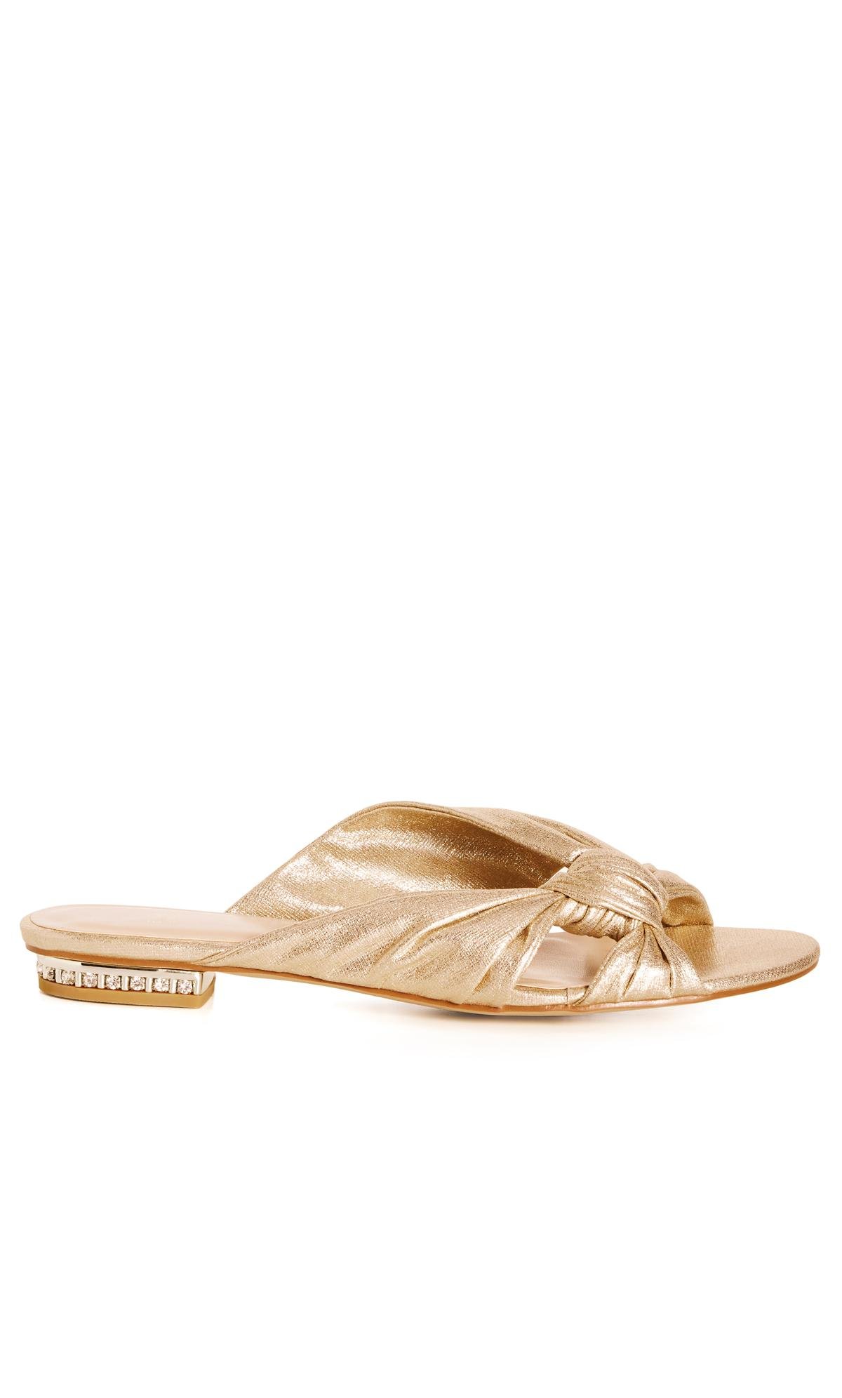 Evans Gold Knotted Sandals 1