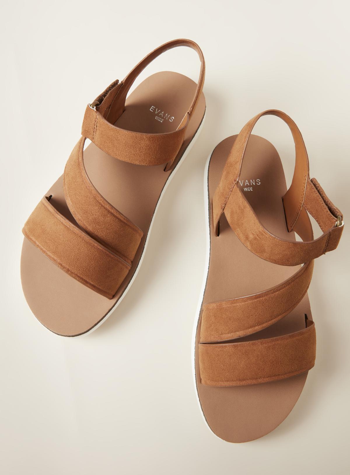 Cross Strap Sporty Sandal Tan 3