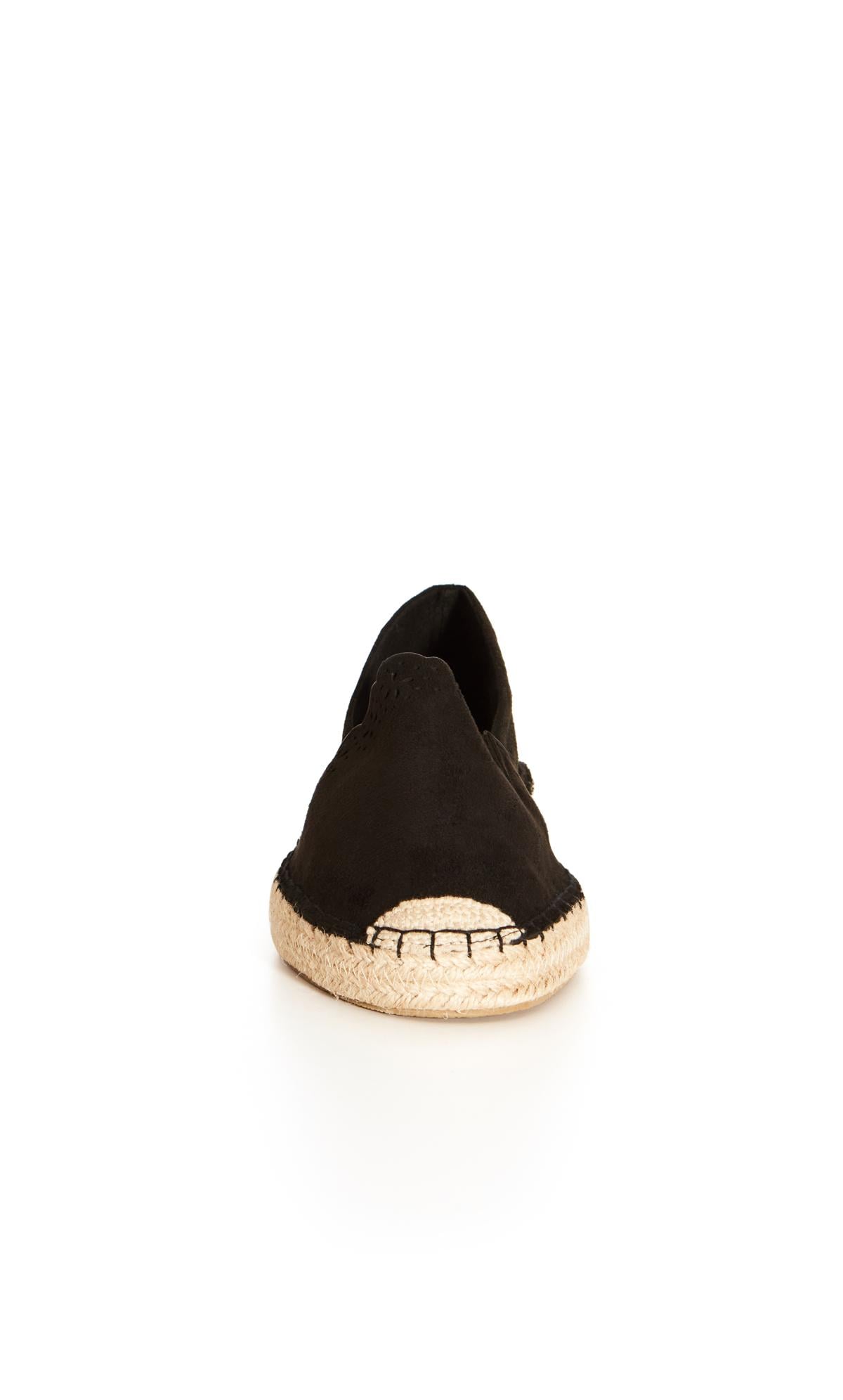 WIDE FIT Laser Cut Espadrille - black 6