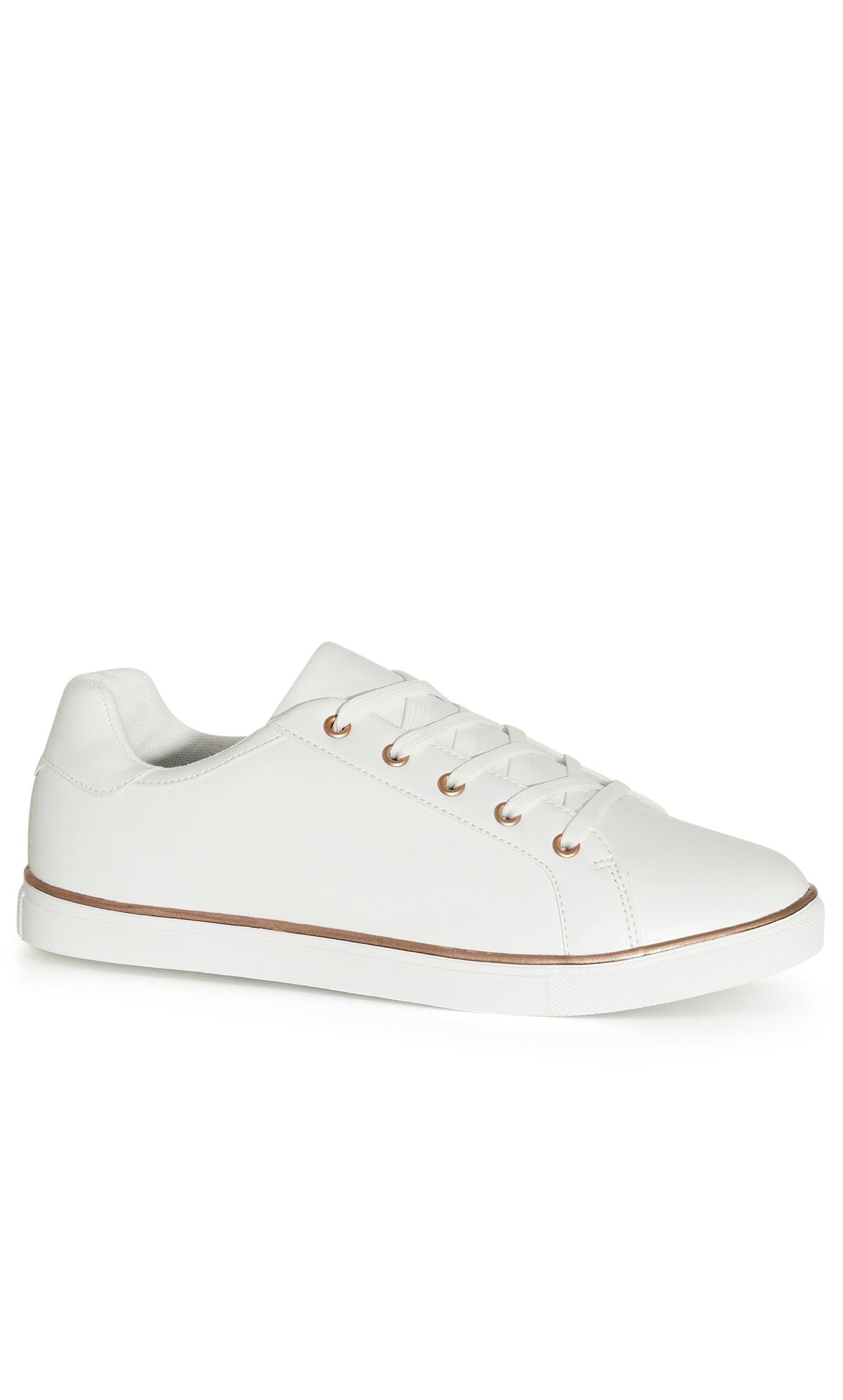 Wide Fit Spencer Trainer White 1