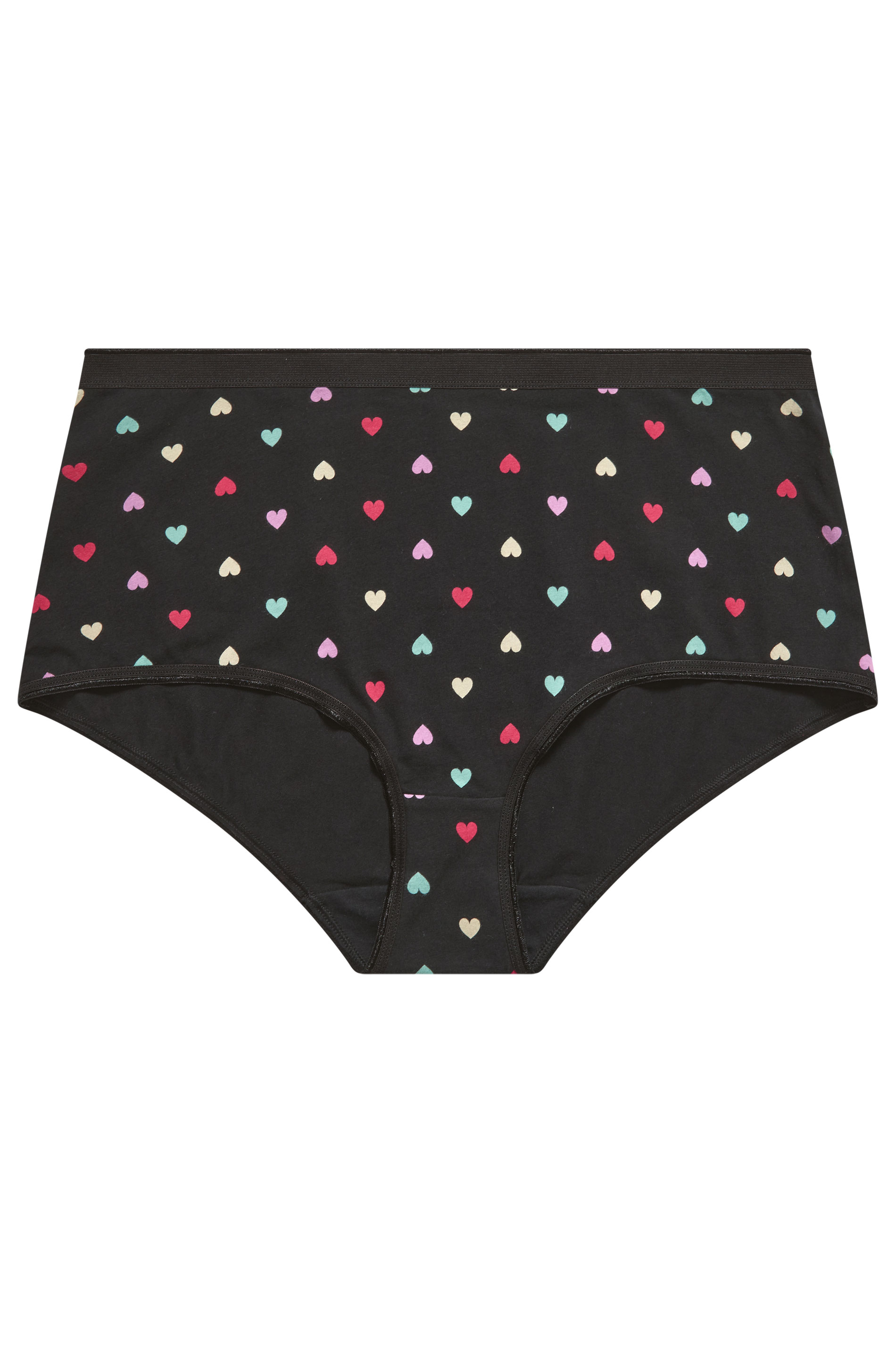 YOURSET 5 PACK Plus Size Pink Heart Print Full Briefs | Yours Clothing 5