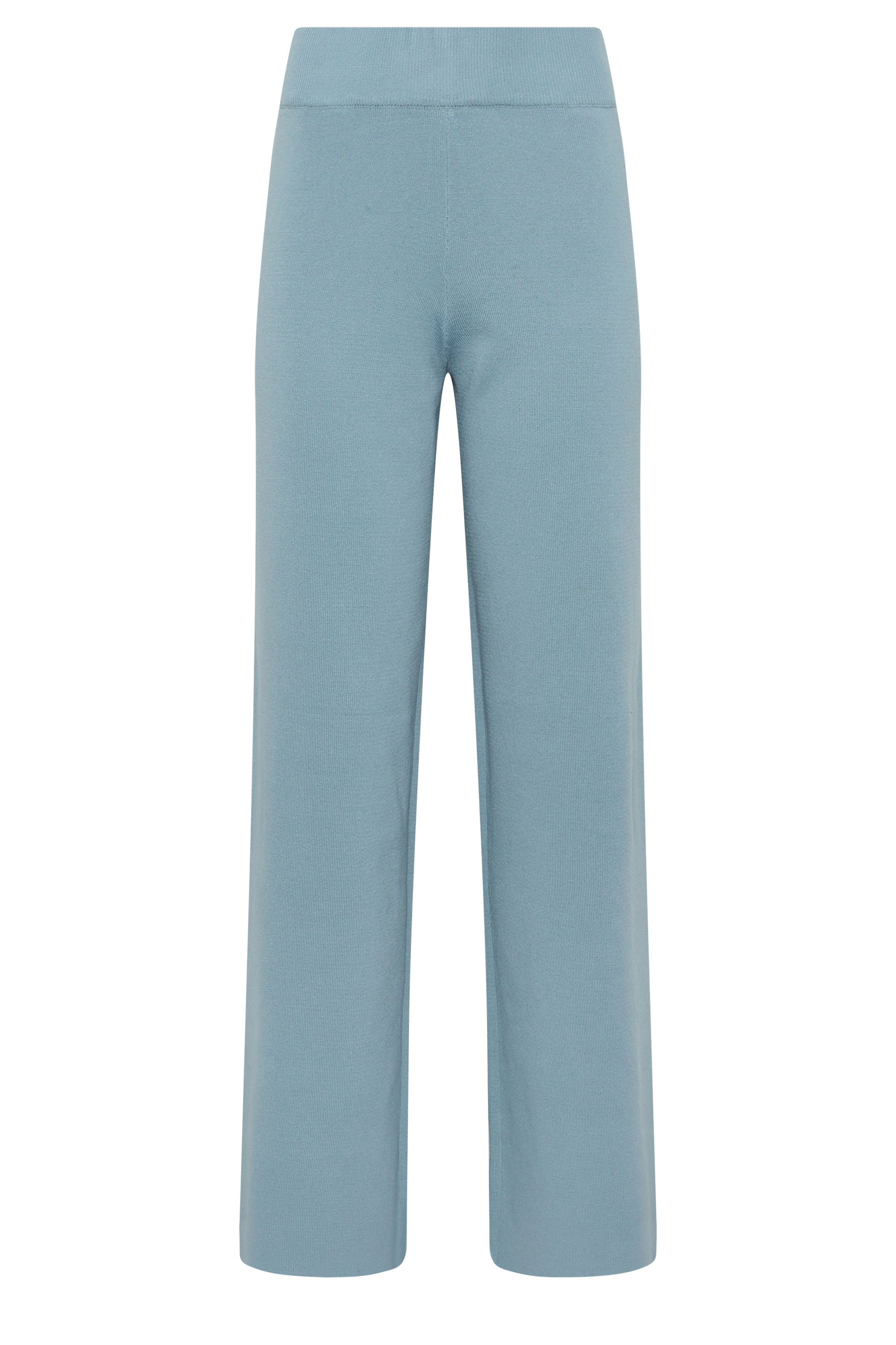 LTS Tall Women's Light Blue Knitted Wide Leg Trousers | Long Tall Sally 5