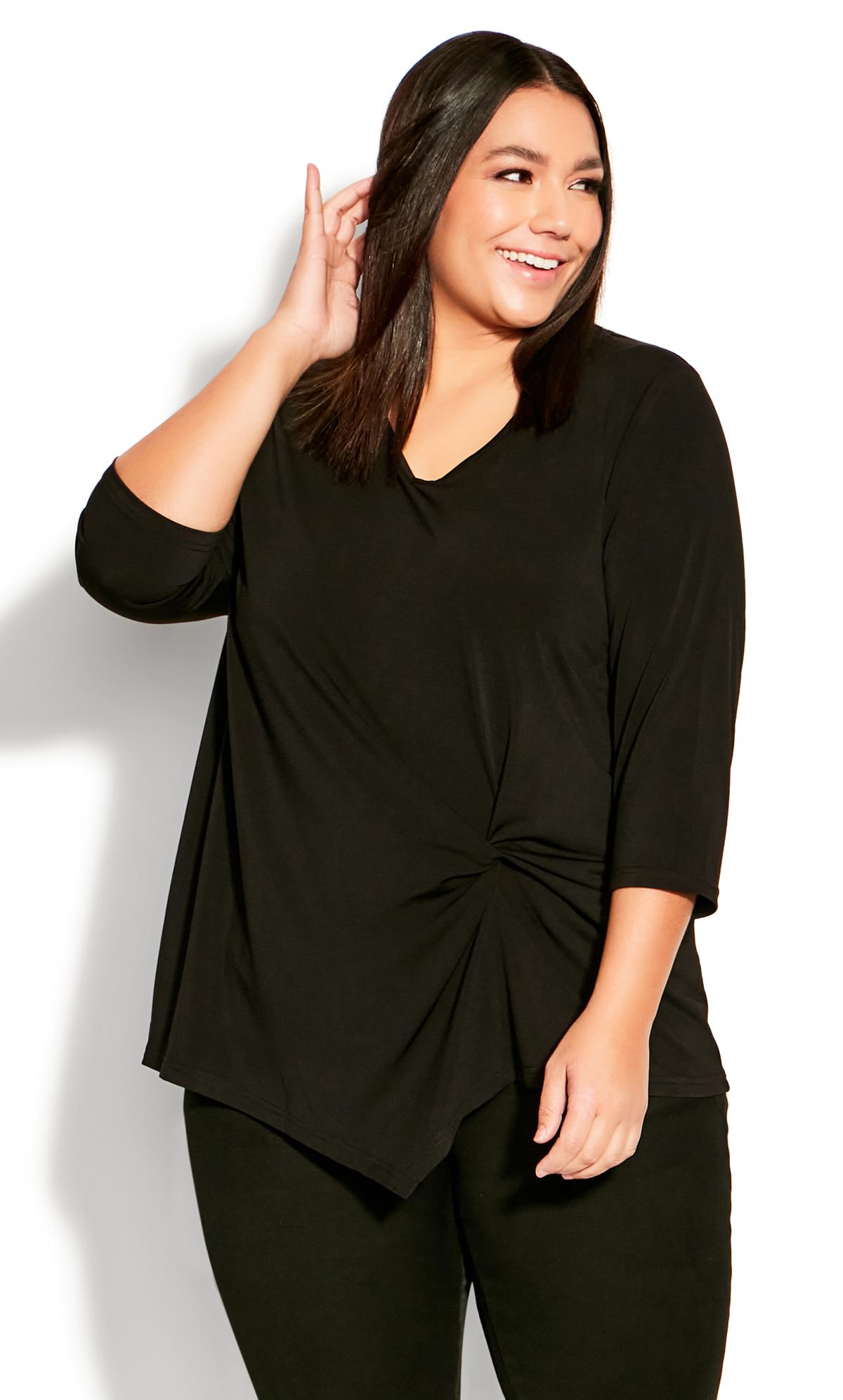 Janis Black Twist Plain Top 1
