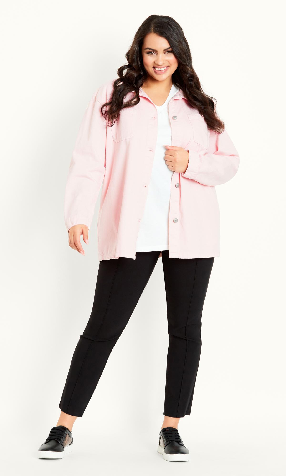 Twill Plain Pink Jacket 3